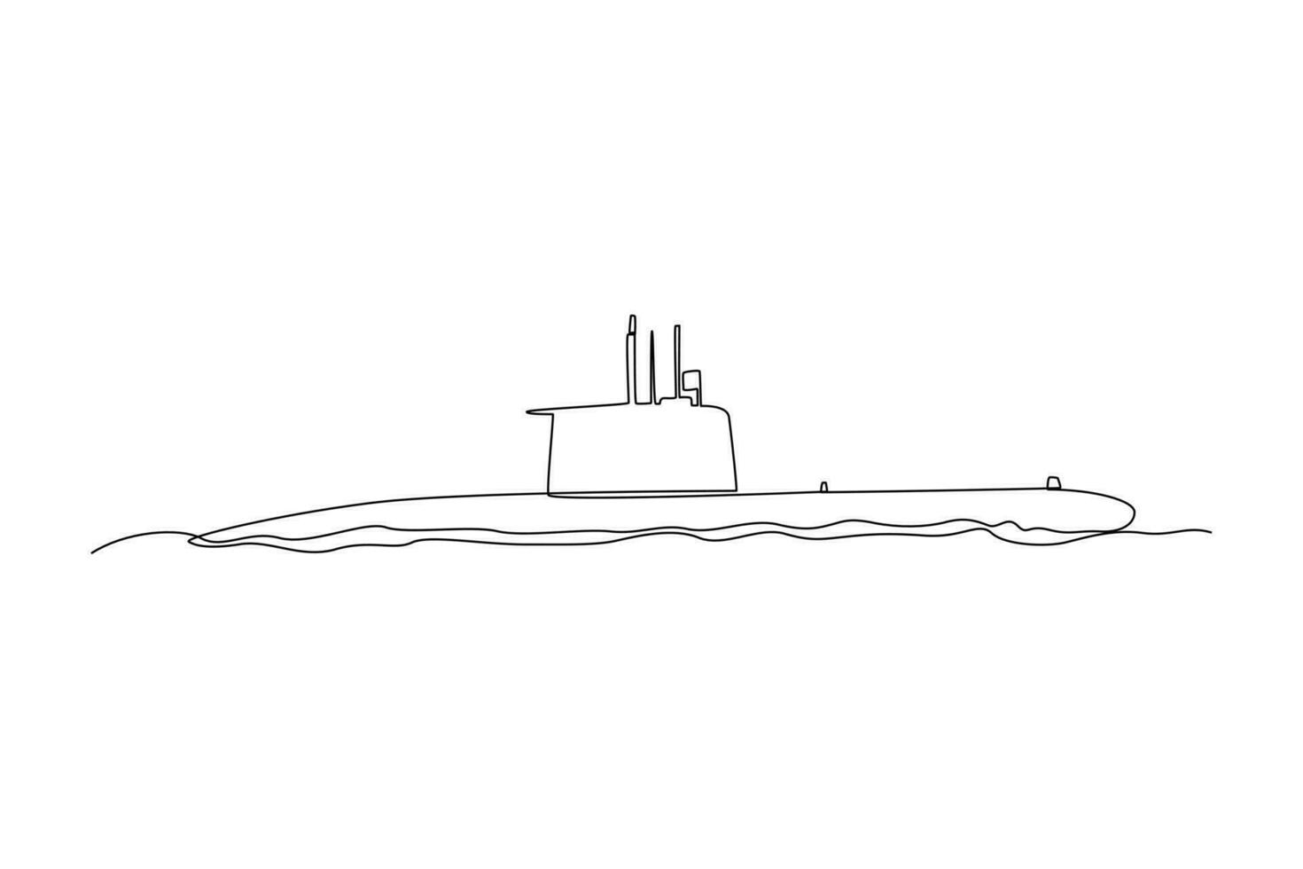 Continuous one line drawing Ocean travel transportation concept. Single line draw design vector graphic illustration.