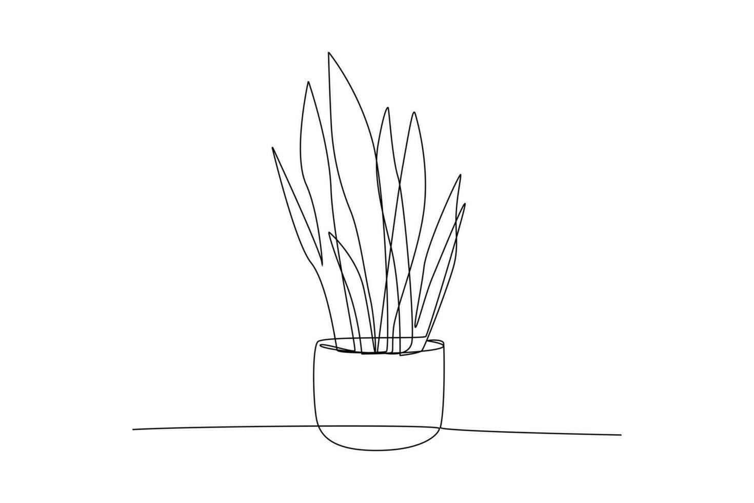 Single one line drawing plants and herbs concept. Continuous line draw design graphic vector illustration.