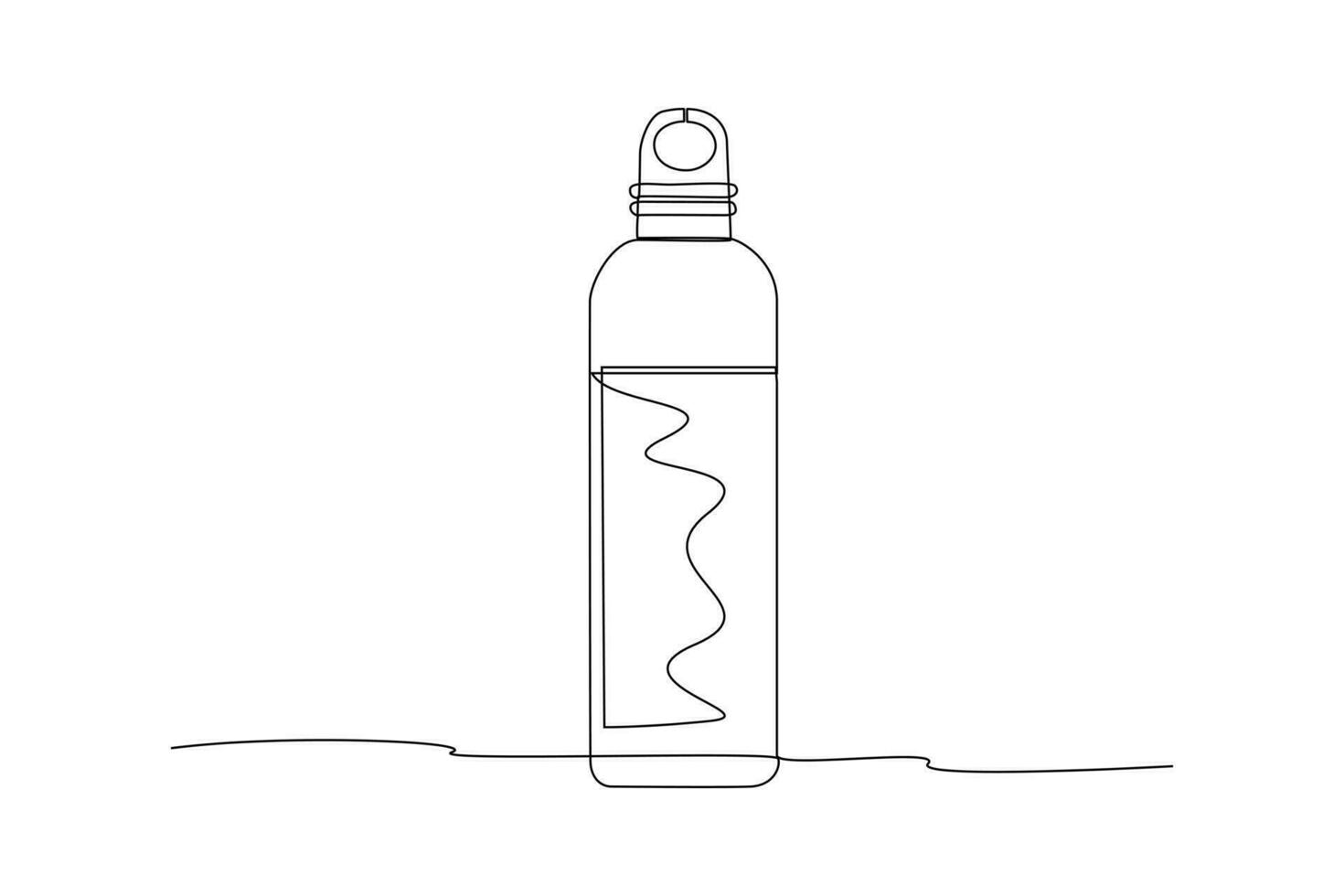 Continuous one line drawing packaging bottle concept. Single line draw design vector graphic illustration.