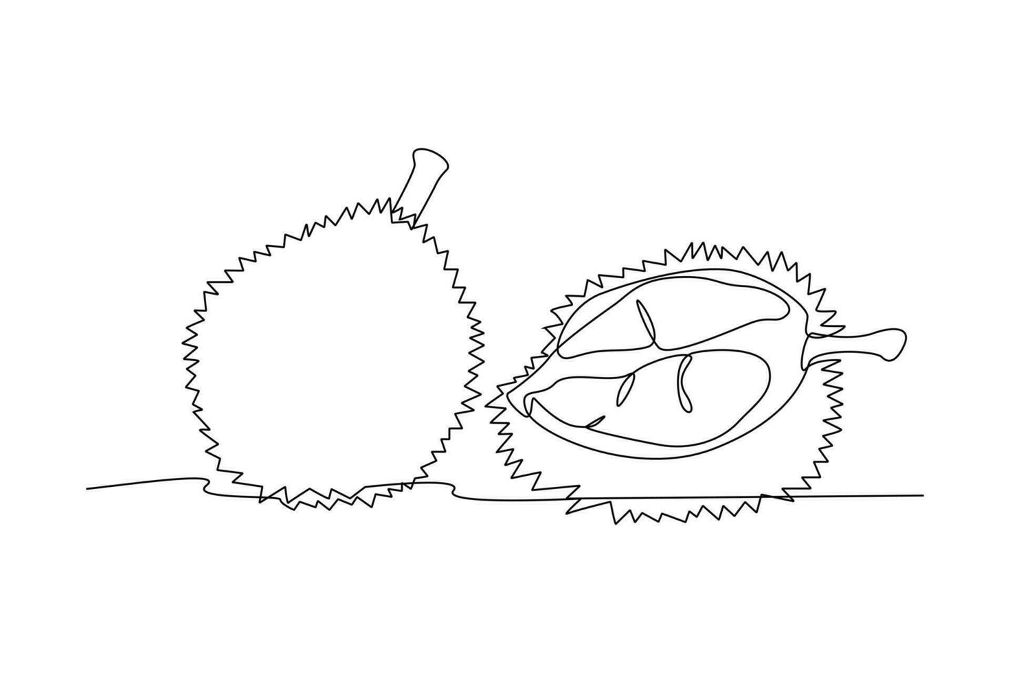 Single one line drawing fruits concept. Continuous line draw design graphic vector illustration.