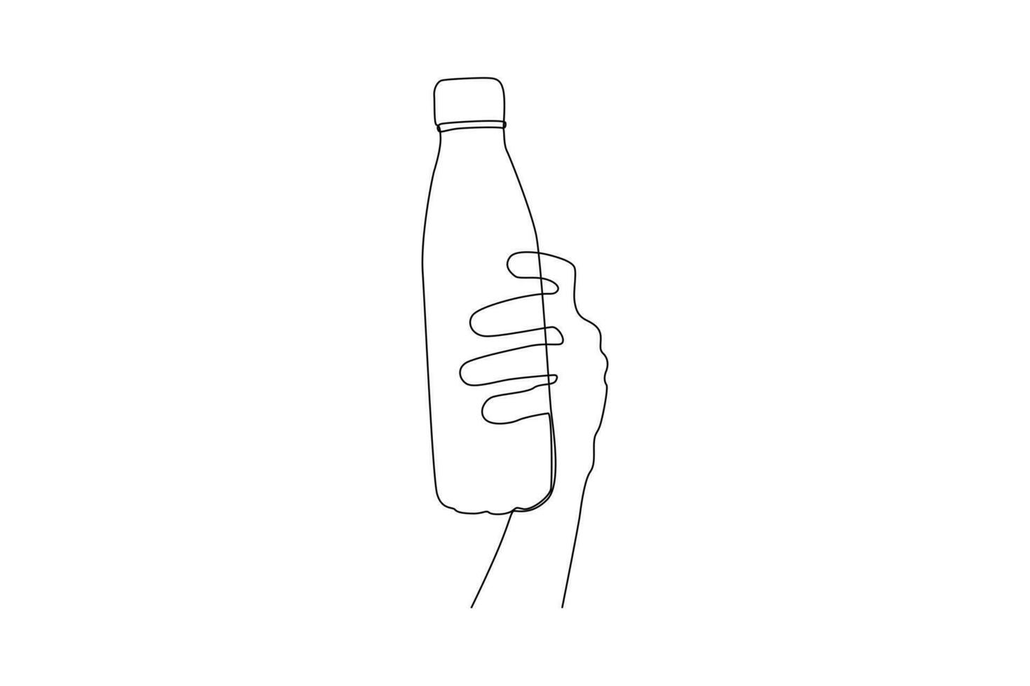 Continuous one line drawing packaging bottle concept. Single line draw design vector graphic illustration.