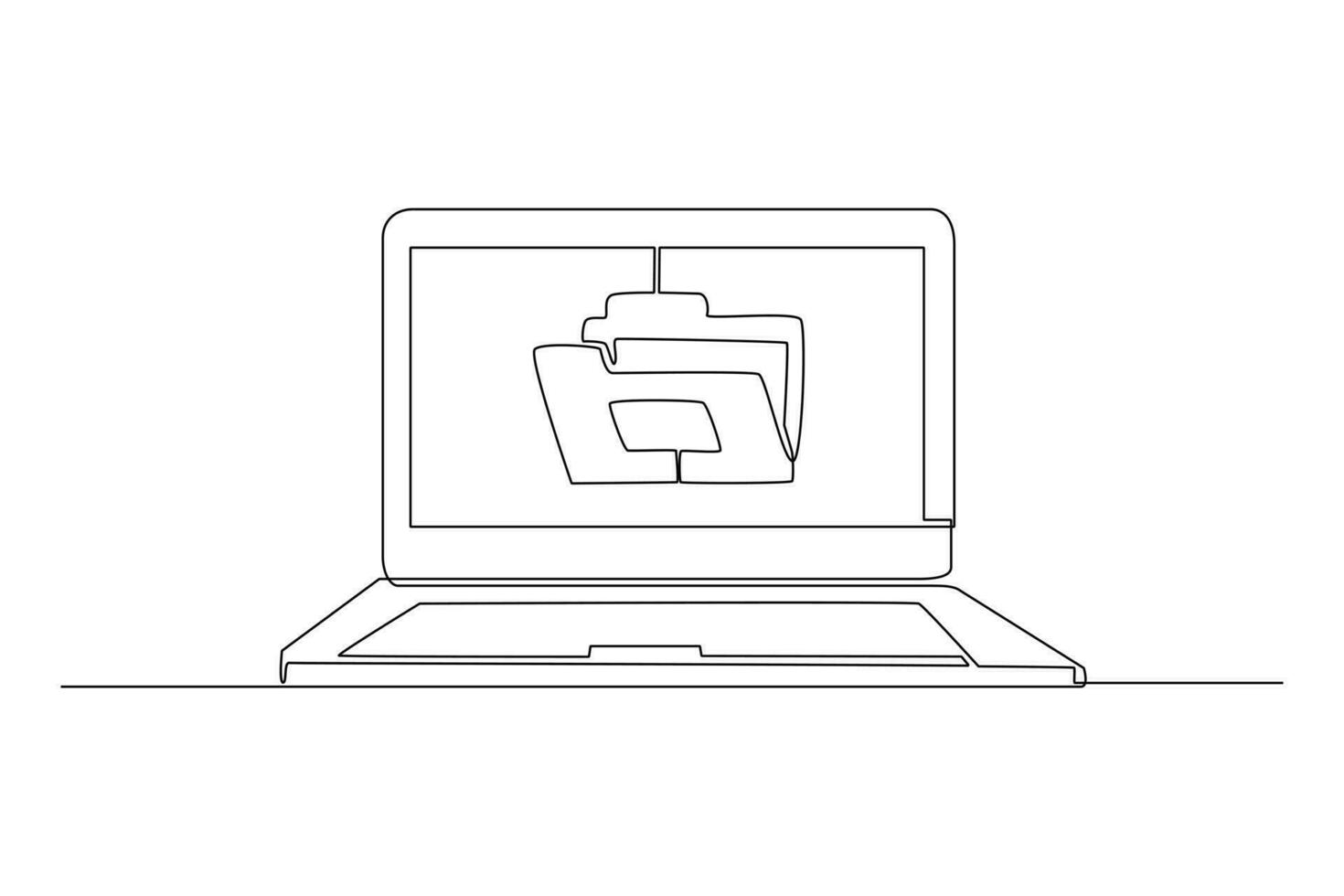 Continuous one line drawing Search web concept. Single line draw design vector graphic illustration.