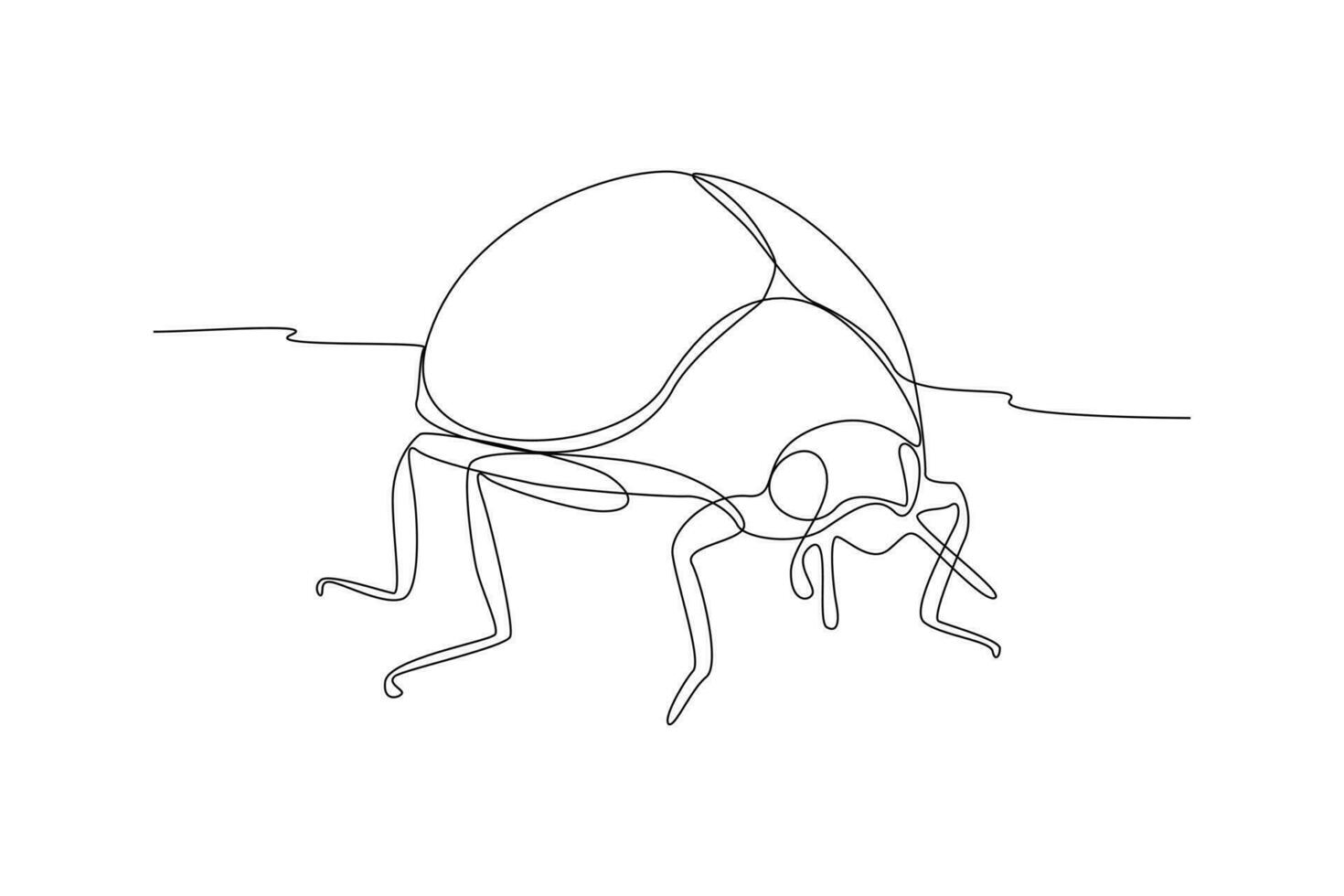 Continuous one line drawing insects concept. Single line draw design vector graphic illustration.