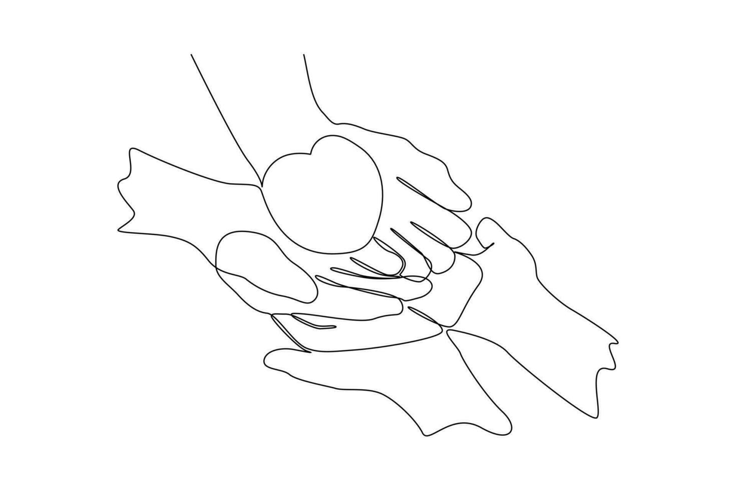Continuous one line drawing World Heart Day concept. Single line draw design vector graphic illustration.