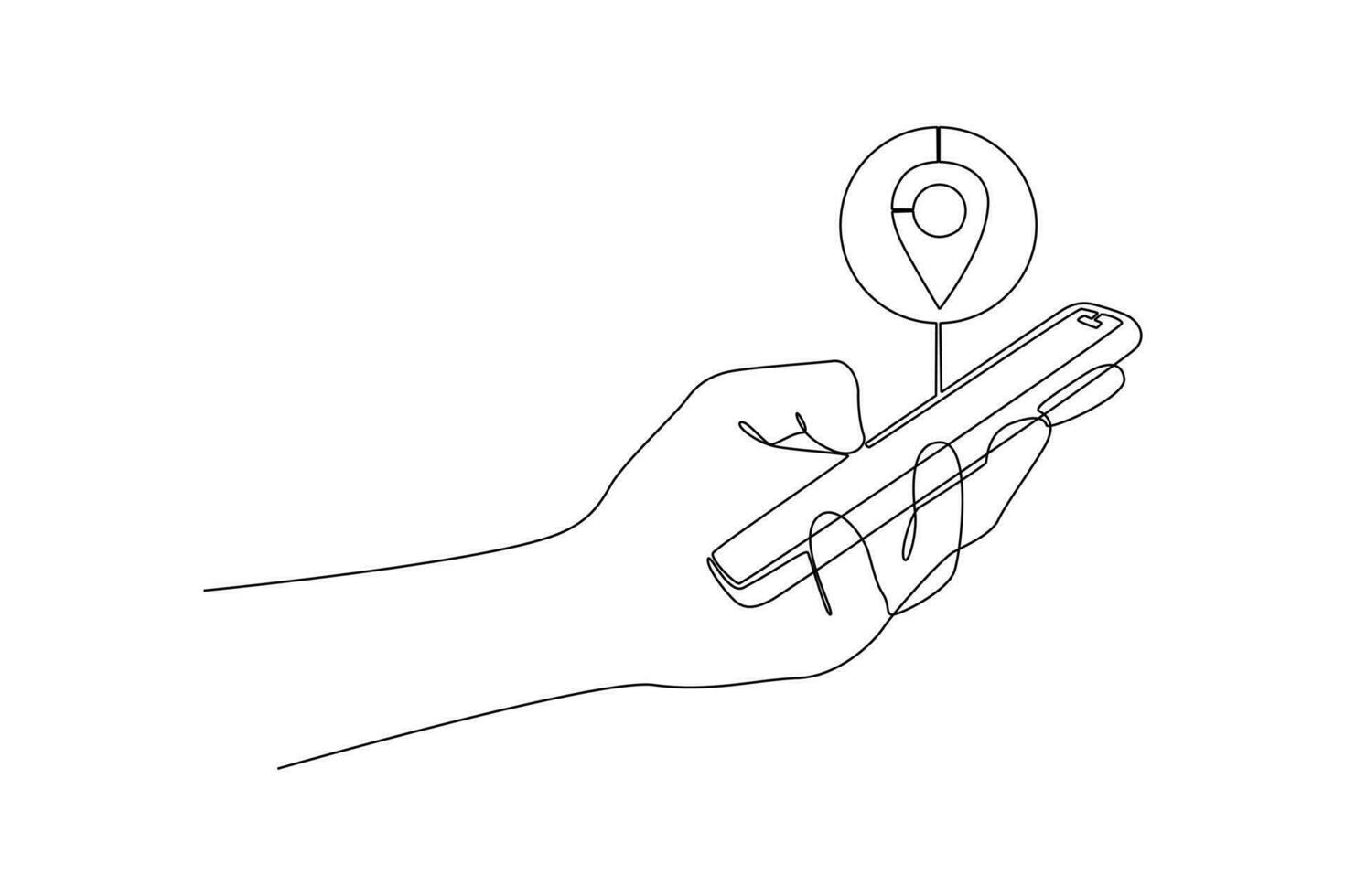 Continuous one line drawing Search web concept. Single line draw design vector graphic illustration.