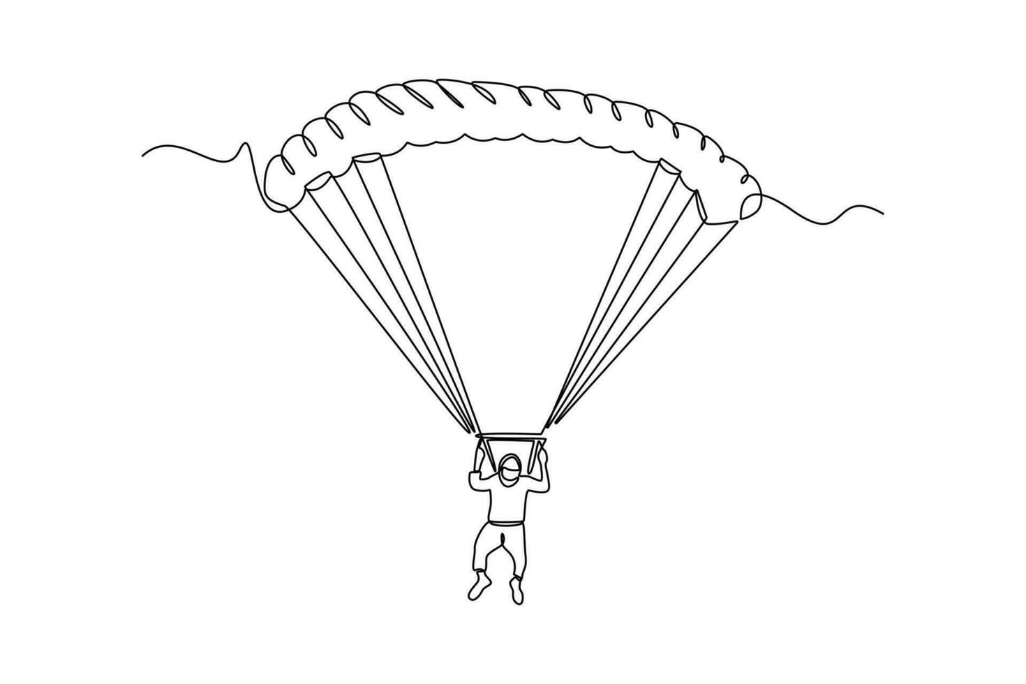 Single one line drawing Army, Air Force and Navy. Military concept. Continuous line draw design graphic vector illustration.