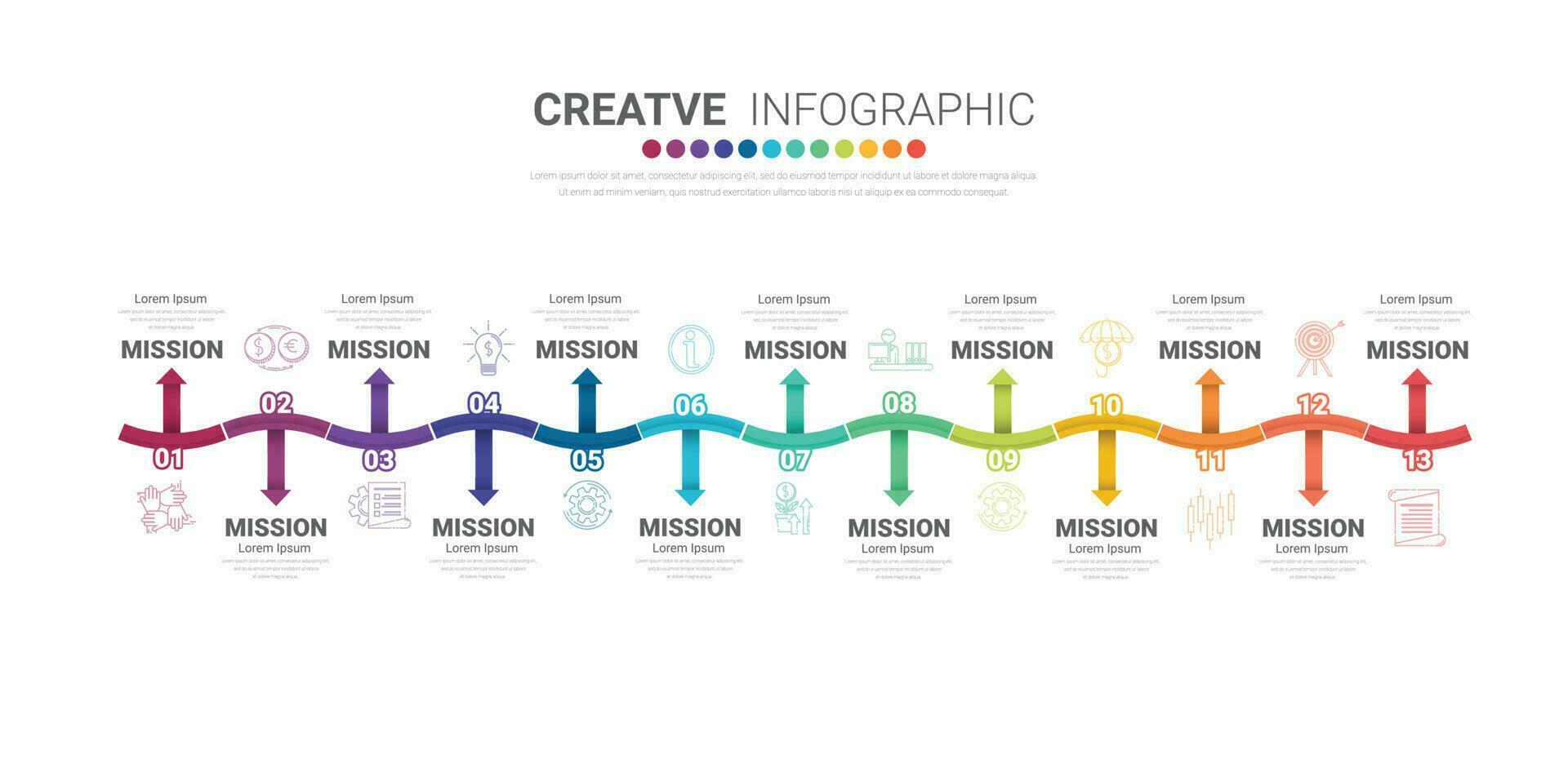 Infographic design template with numbers 13 option can be used for workflow layout, diagram, number step up options. vector