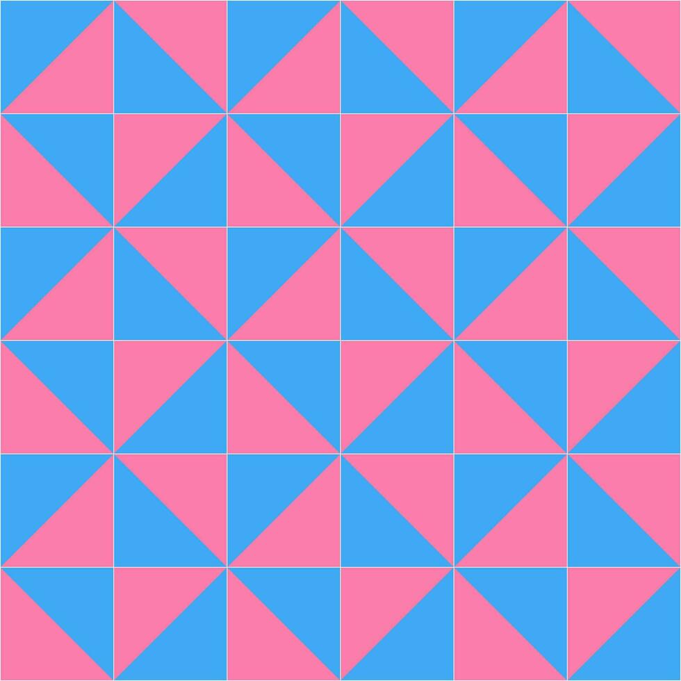 resumen geométrico antecedentes con rosado y azul triangulos. cheque antecedentes con triangulos. utilizar un fondo, patrón, embalaje, etc. vector