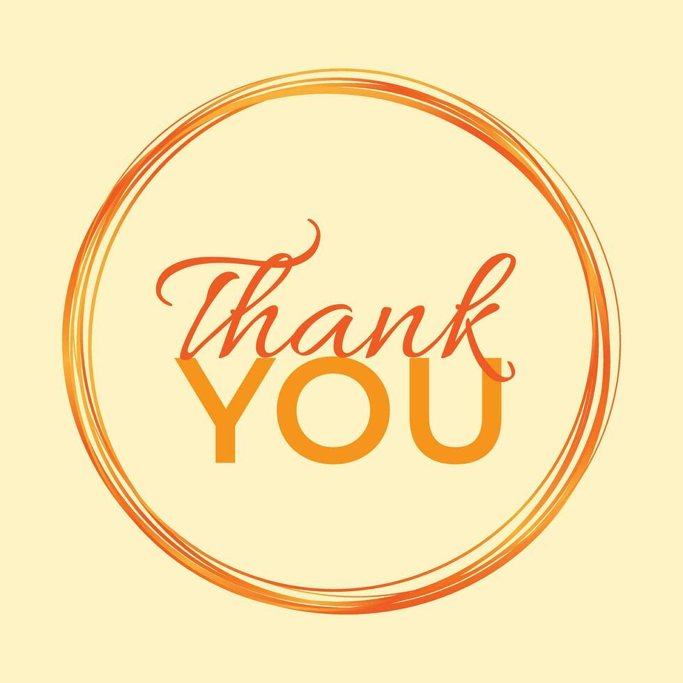 Thank you card that you can use to express your gratitude. Simple and elegant Thank you greeting card. vector