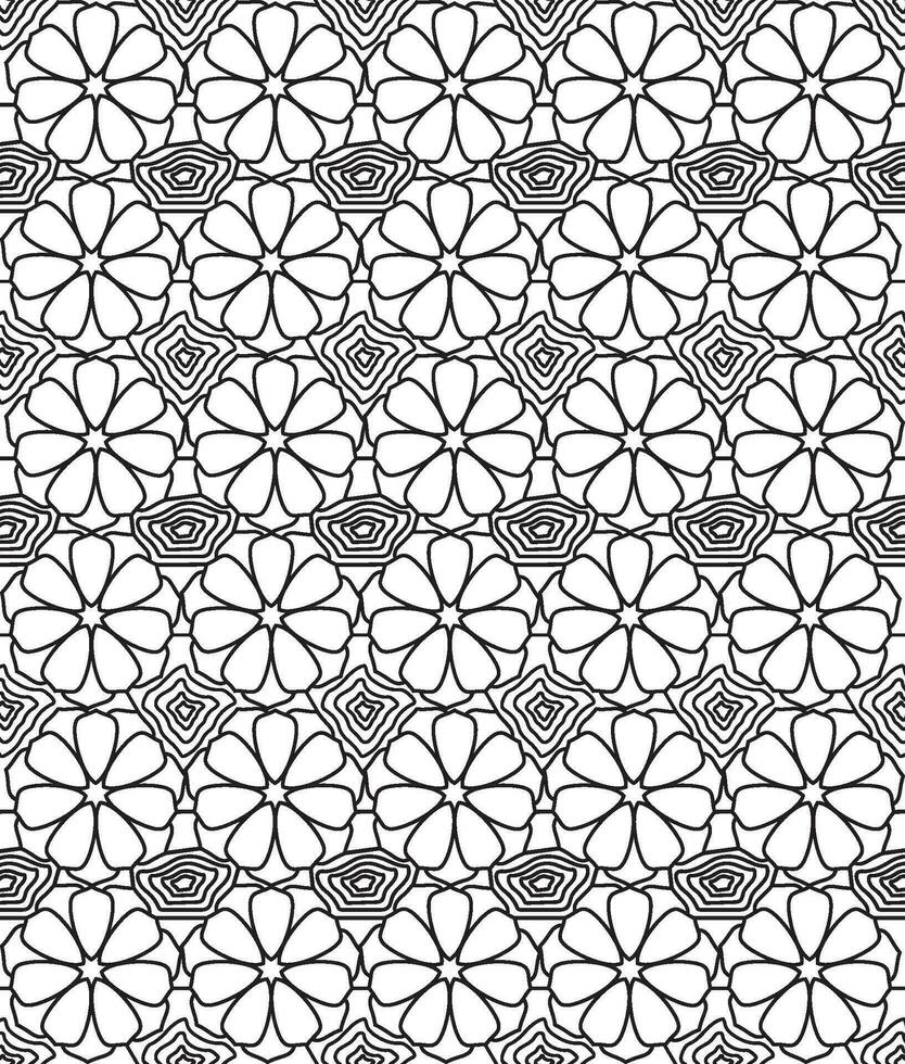 pattern with flowers, Simple flower pattern background that you can use in any design as background, coloring page, packaging, etc. vector