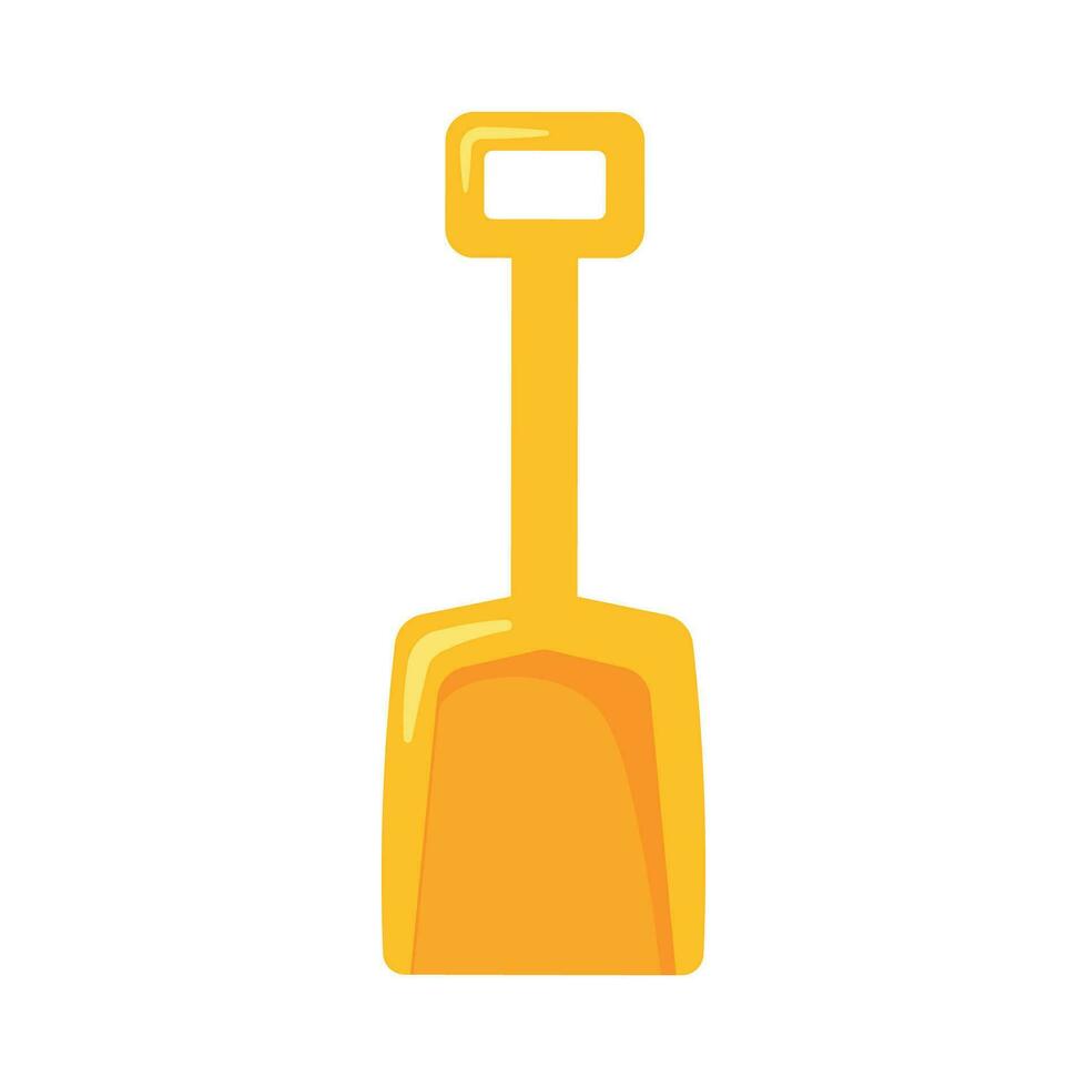 Sand Shovel for Kids Summer Beach Vacation Doodle Cartoon Vector Illustration