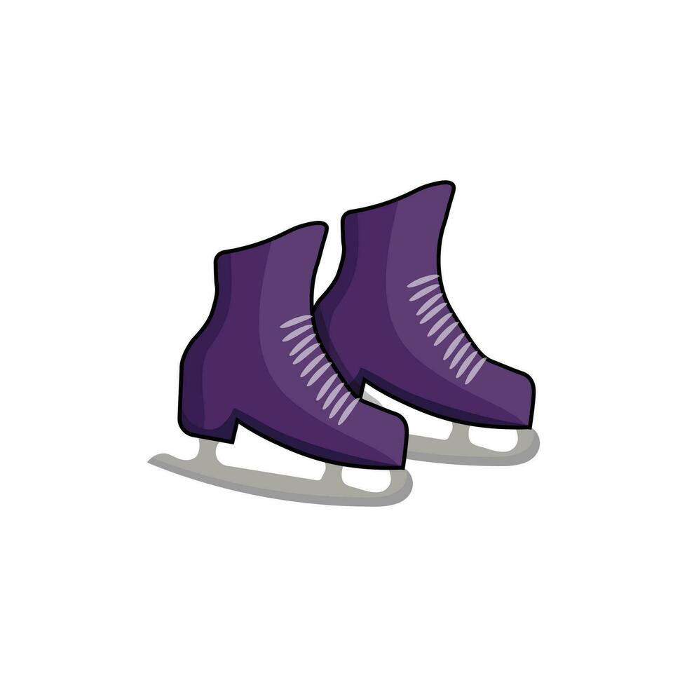 Skating Show Vector Illustration, Sports club item or symbol. Healthy lifestyle object. Show Ice Skating Dance. Supper Healthy Lifestyle Object. White Background.