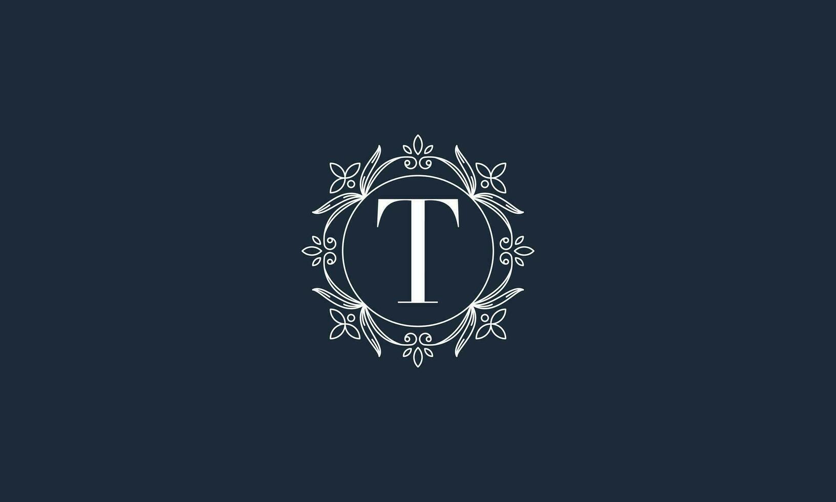 Luxury letter t logo vector