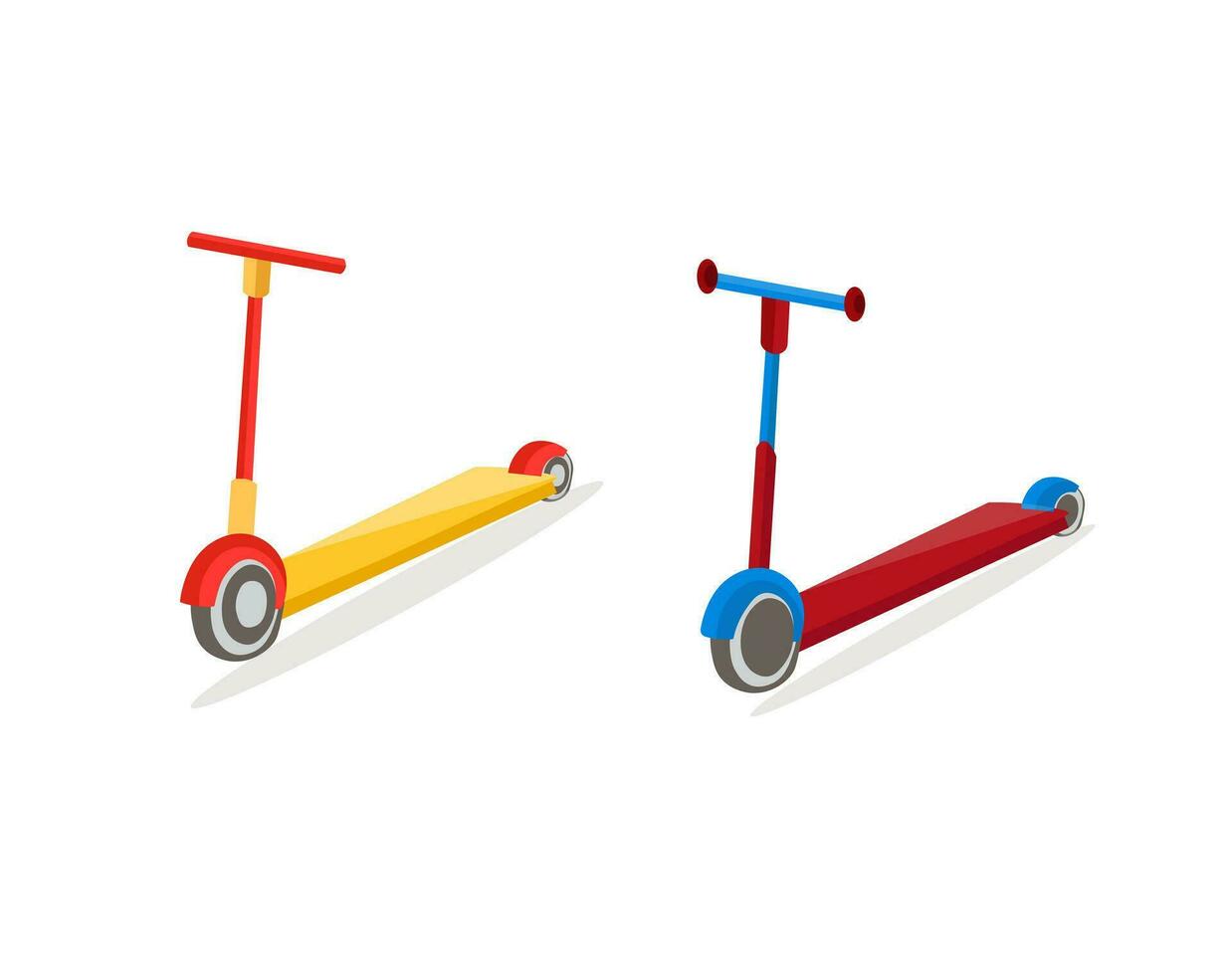 Scooter Bicycle Illustration With Simple Design, Transport For Spring Scooters Bike. Vector Transport Bicycle Isolated On White Background.