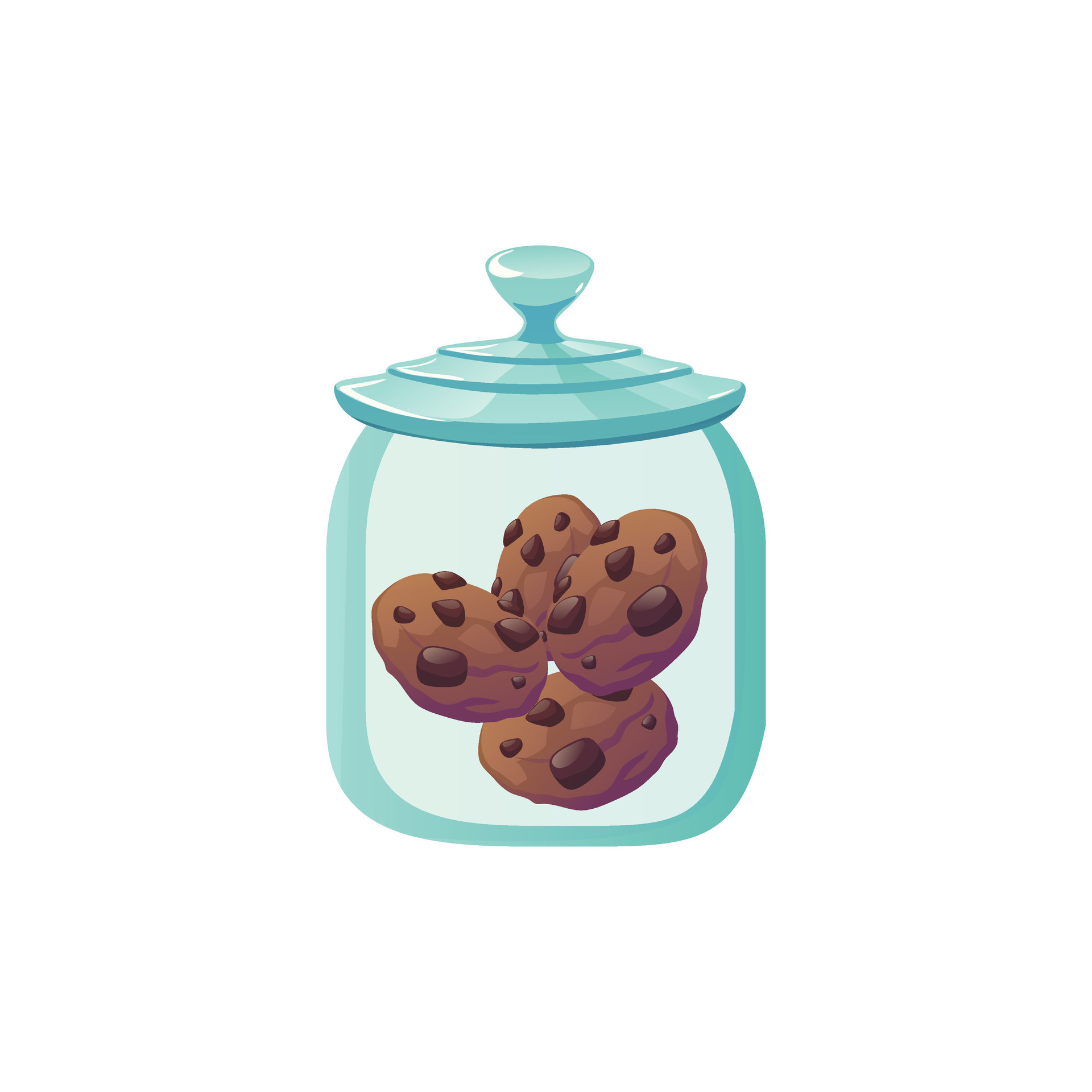 Cookie Jar Vector Illustration. Flat Clip Art Illustration Vector Set Of Jars With Different