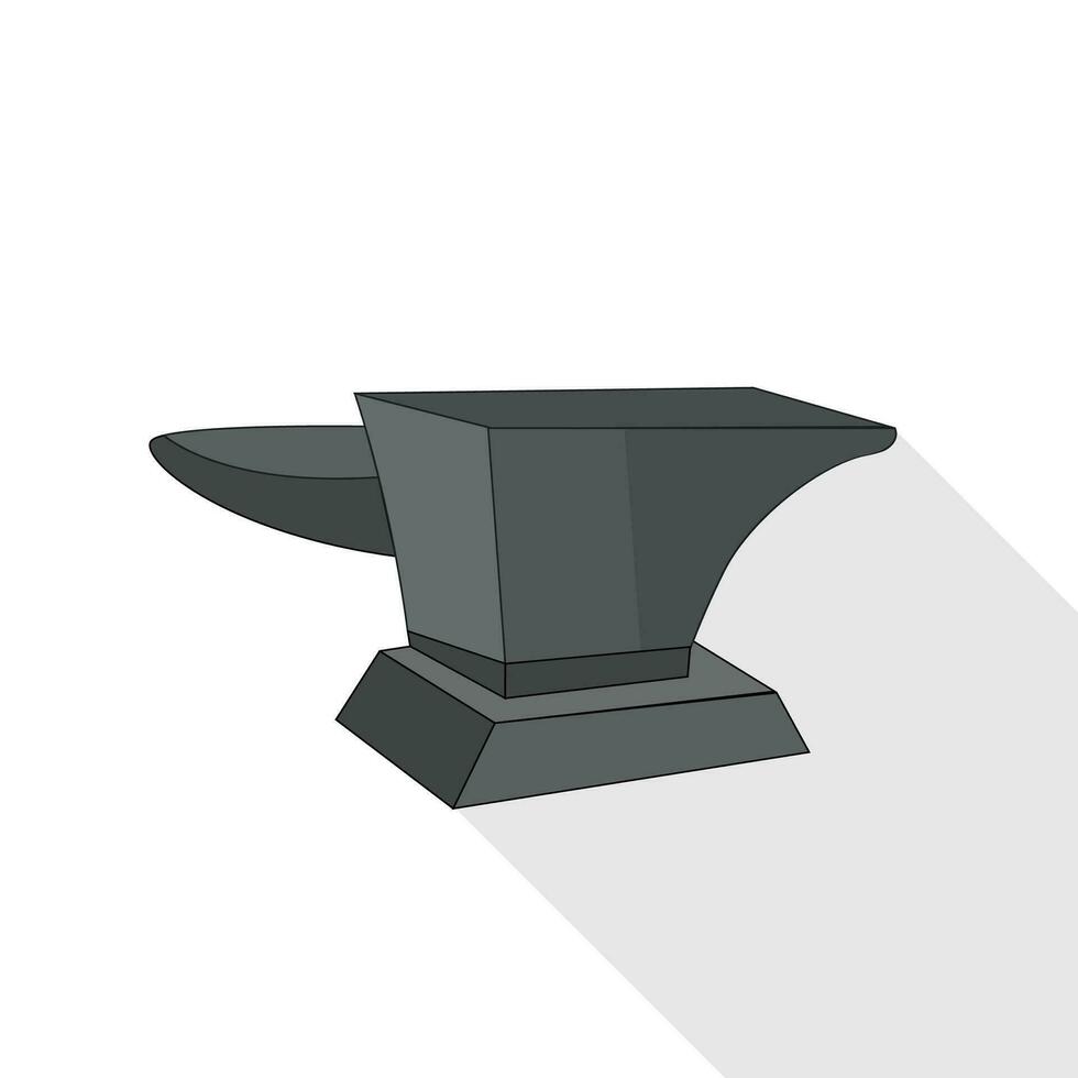 Anvil Illustration Vector Template. Sign Silhouette Anvil for blacksmith. Anvil Vector Free Download And Design Concept With White Background.