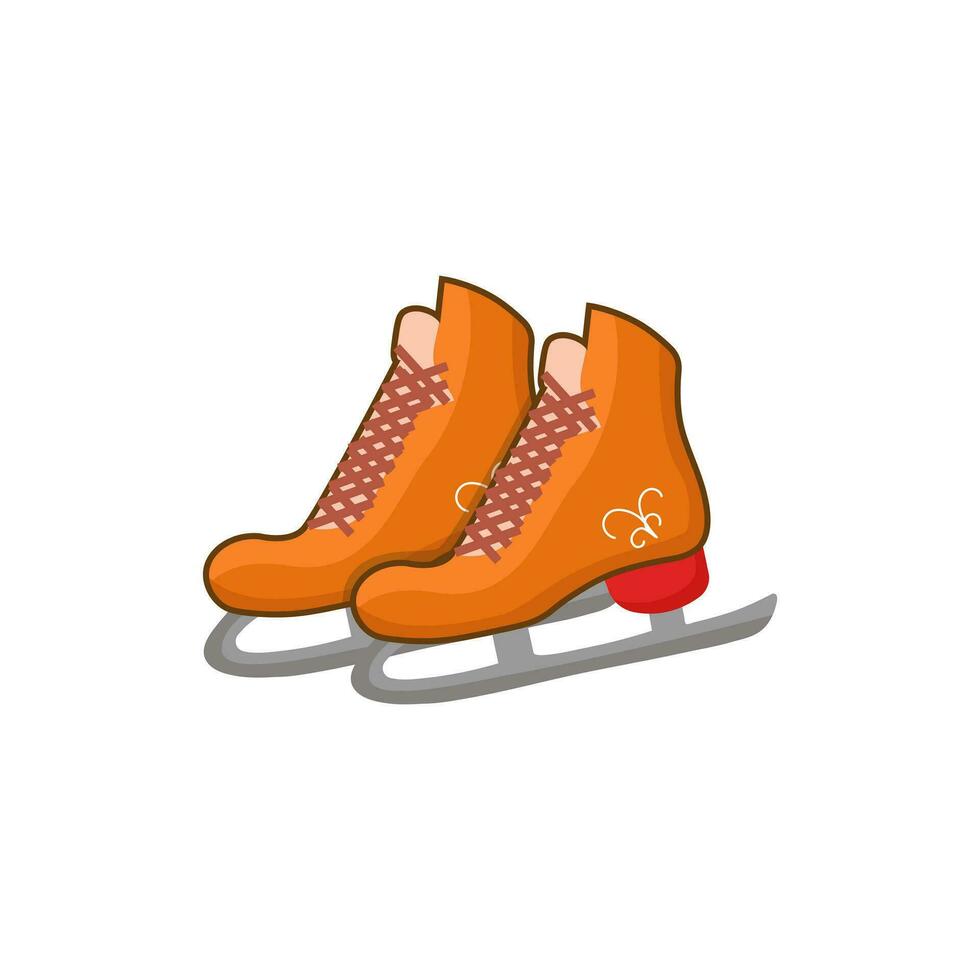 Skating Show Vector Illustration, Sports Club Item, Or Symbol. Healthy lifestyle object. Show Ice Skating Dance. Supper Healthy Lifestyle Object. White Background.