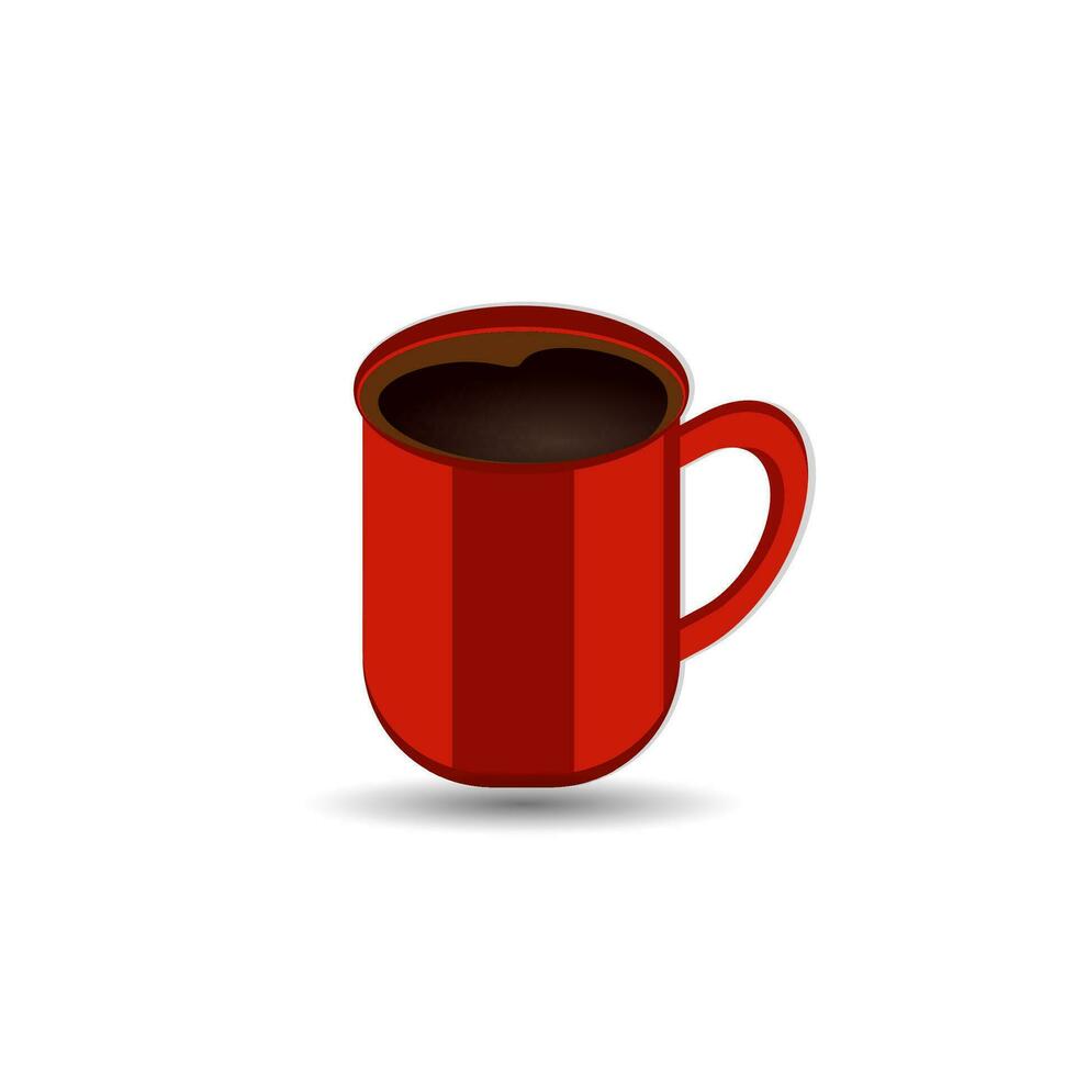 Realistic Different Coffee Cup Illustration Design With White Background, Different Types Of Illustration Coffee Drinks. Coffee Cup With Cap Icon Vector