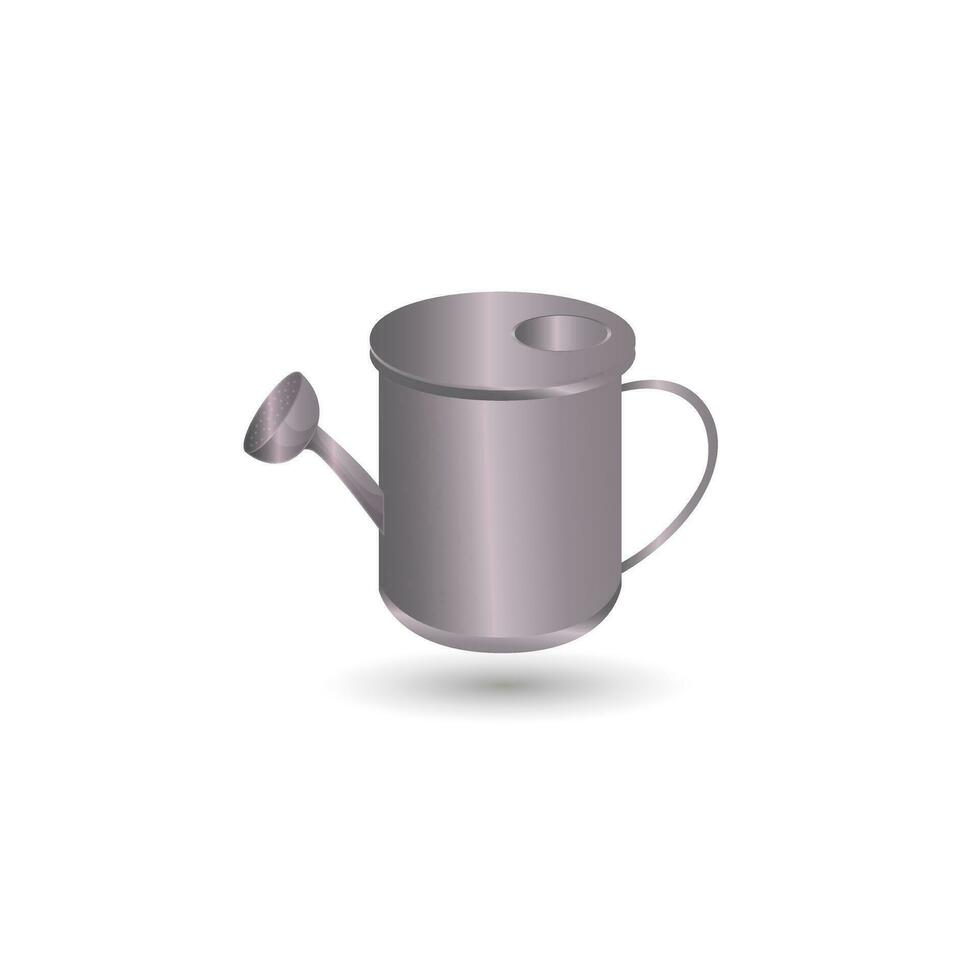 Watering Can Sprayer Vector Clip Art Design. Illustration Colored Bucket With Handle. Colored Bucket With Bundle With White Background.