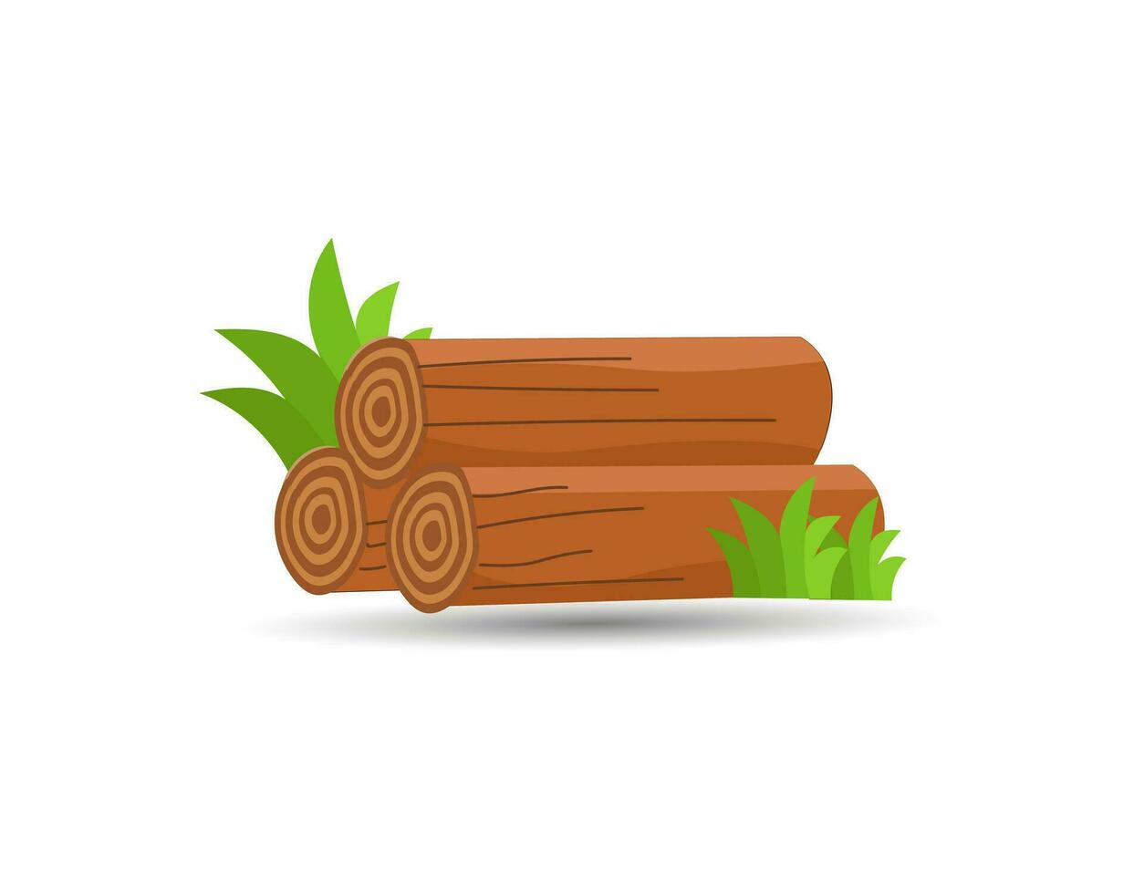 Cartoon Wood Logs Illustration Vector. Wooden For Camping Bonfires With Trunks And Planks. Wooden Bonfire, Logs Lumber Wood Logs And Tree Trunks, Logs Clip Art Design, And Trunks With White Background vector