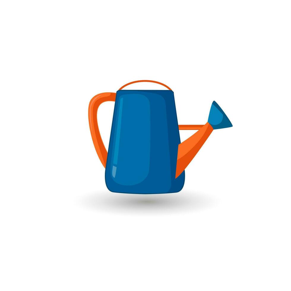 Watering Can Sprayer Vector Clip Art Design. Illustration Colored Bucket With Handle. Colored Bucket With Bundle With White Background.