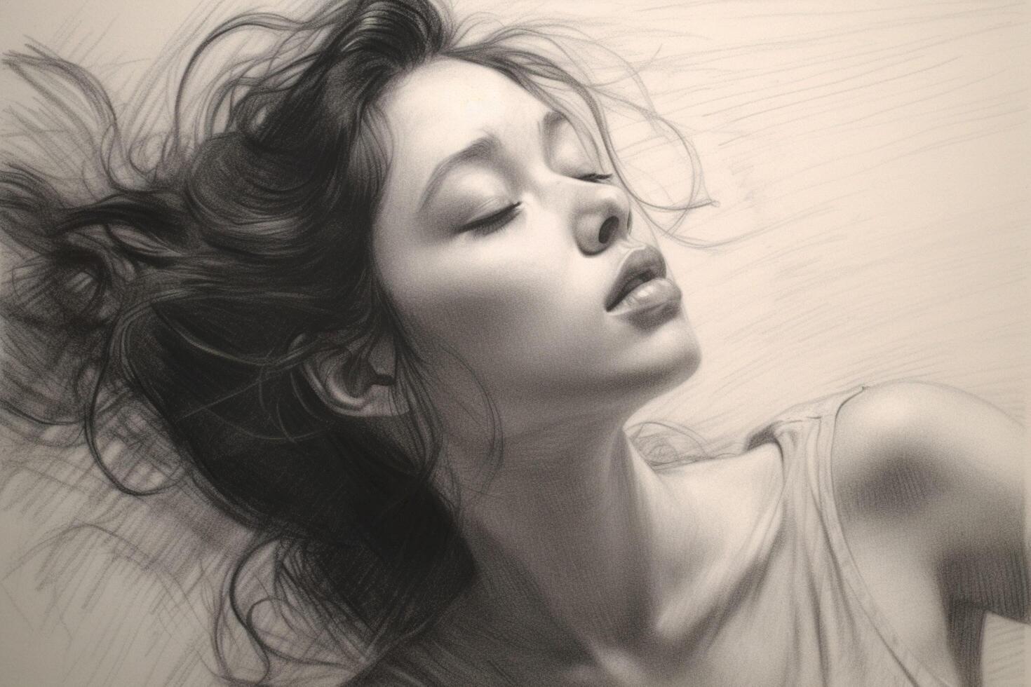 Demure strokes of light pencil work photo