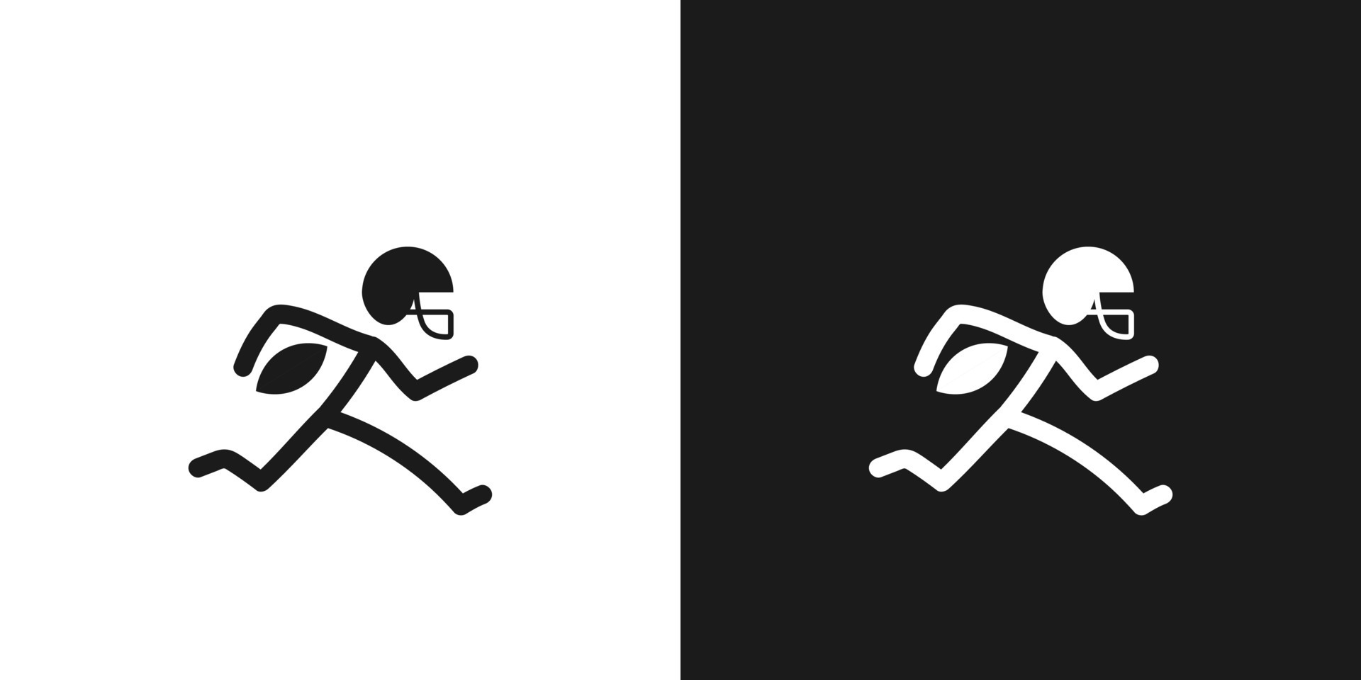 Playing American football icon pictogram vector design. Stick figure man  American football player vector icon sign symbol pictogram 25420897 Vector  Art at Vecteezy