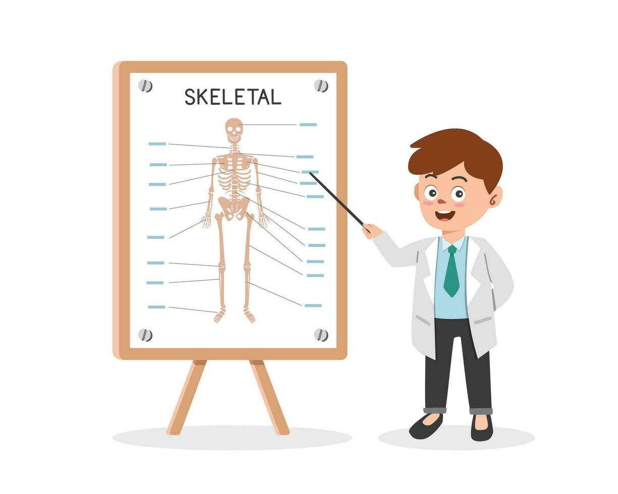 Esquel tico sistema clipart dibujos animados estilo m dico