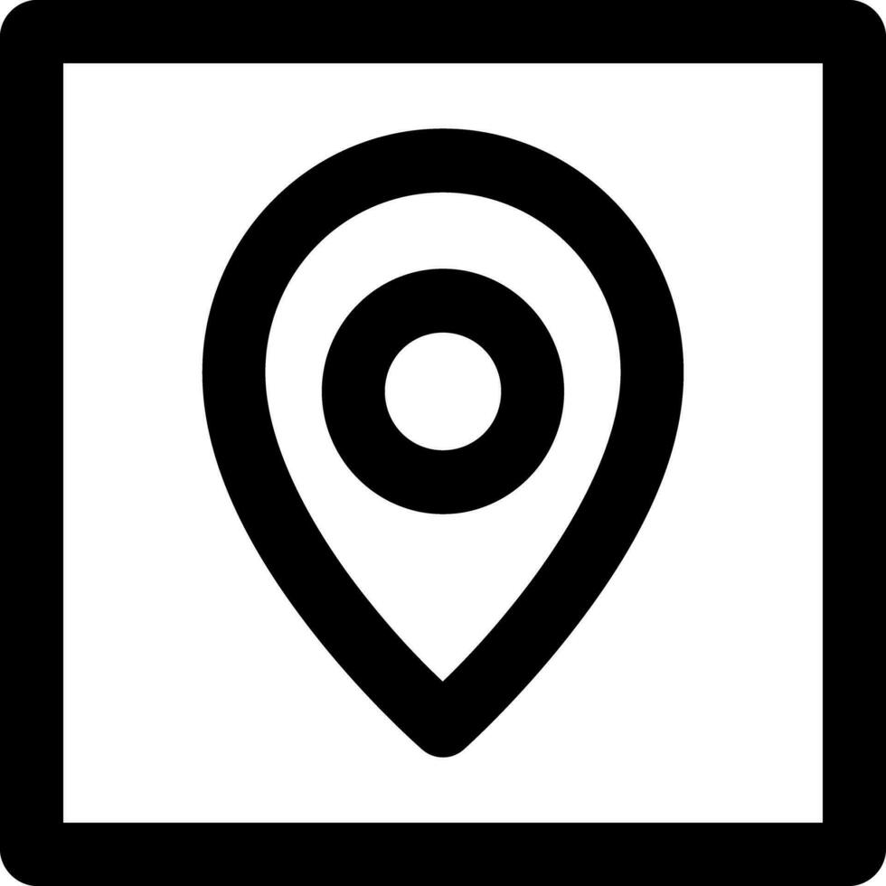 Locations square Related Simple Vector Line Icon. With a size of 32 pixels and can be edited again