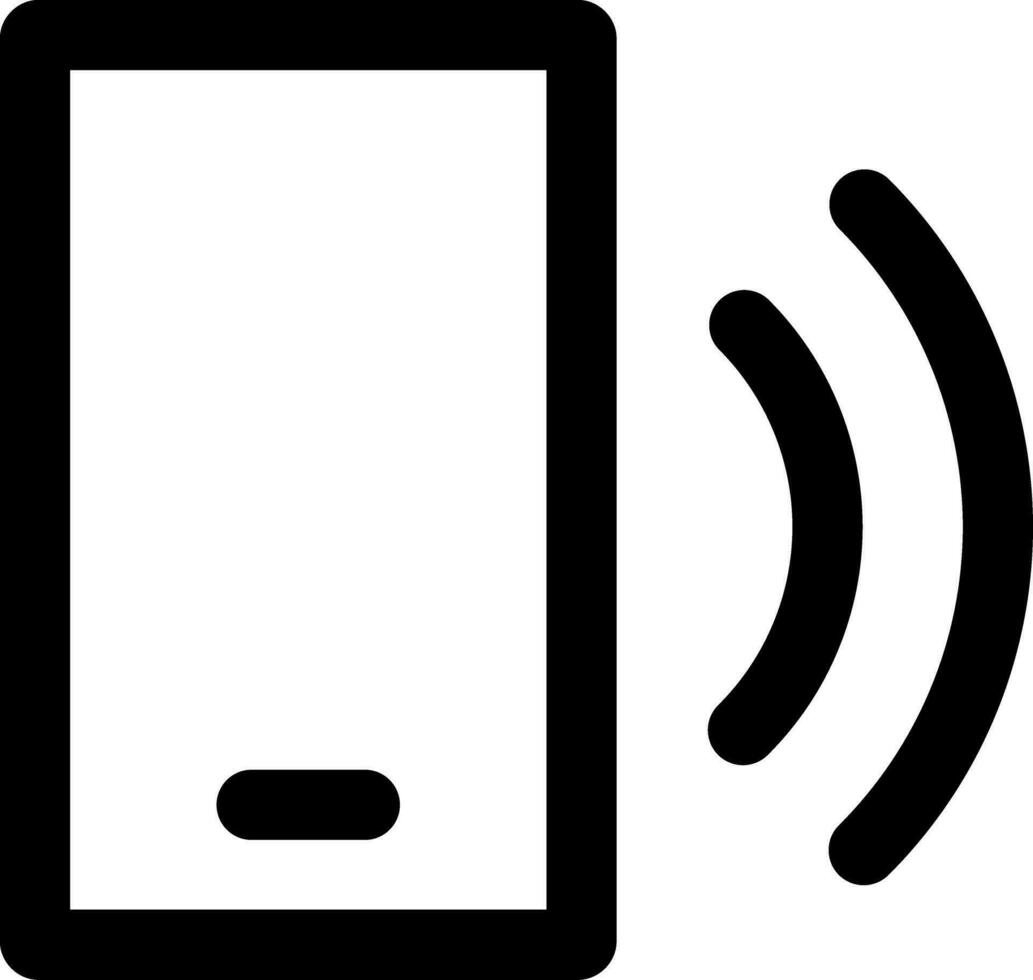 teléfono El sonar sencillo icono ilustración en línea estilo y usado para usuario interfaz, web, software y muchos más vector