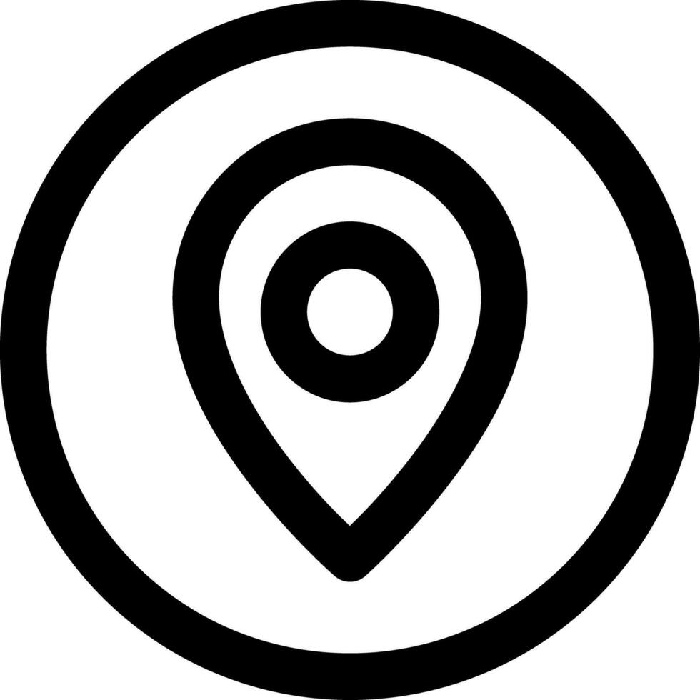 Locations circle Related Simple Vector Line Icon. With a size of 32 pixels and can be edited again