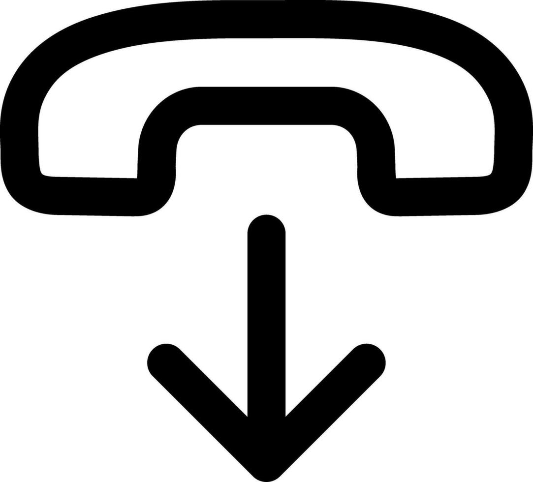 Hang Up Phone simple icon illustration in line style and used for user interface, web, software and many more vector