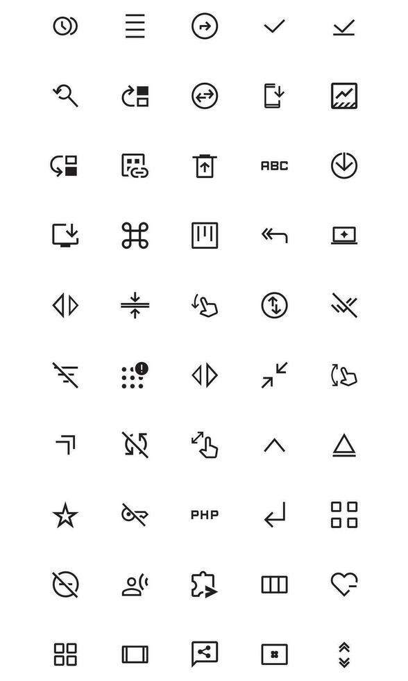 User Interface Related Vector Line Icons Simple Set. Editable Stroke