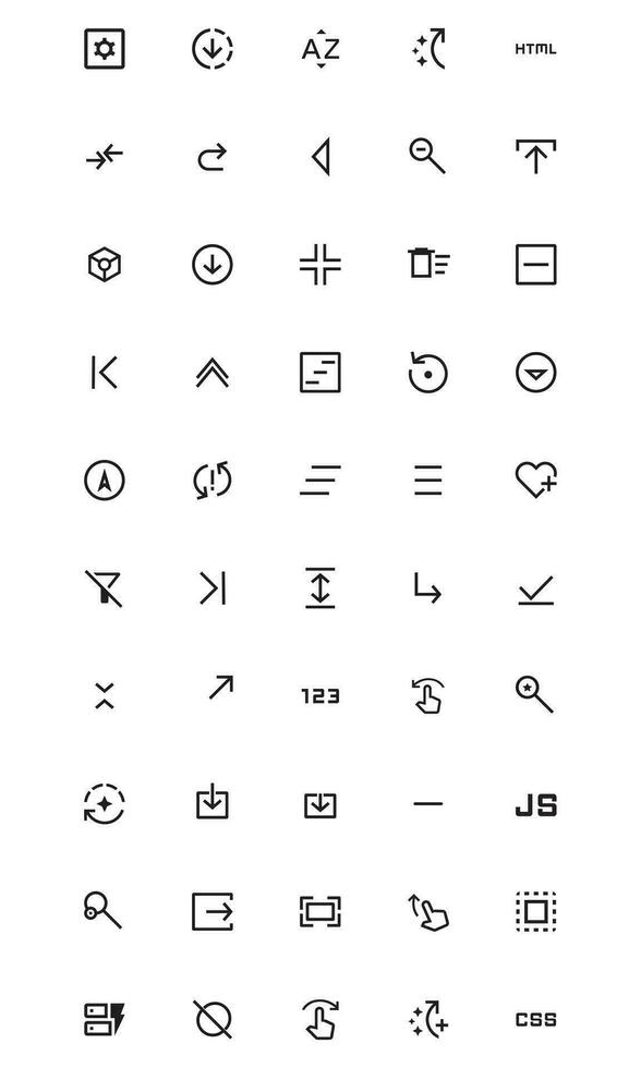 User Interface Related Vector Line Icons Simple Set. Editable Stroke