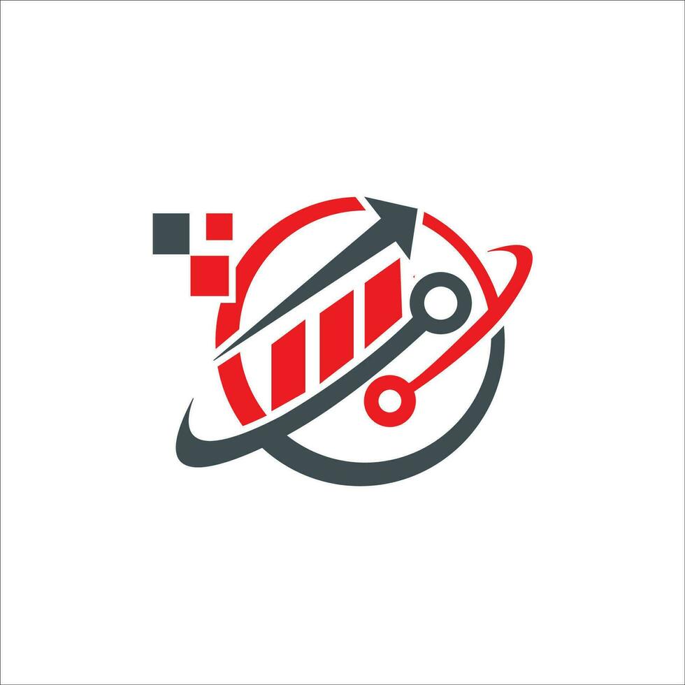 Digital tech, globe data technology logo design inspiration template vector