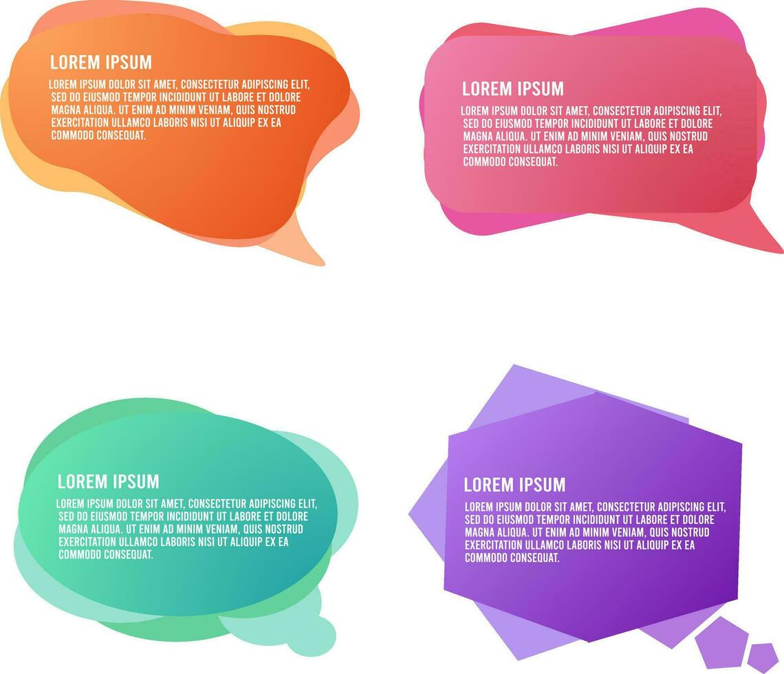 Modern Fluid Colorful Bubble Speech Dialogue Banner Promo Sale vector