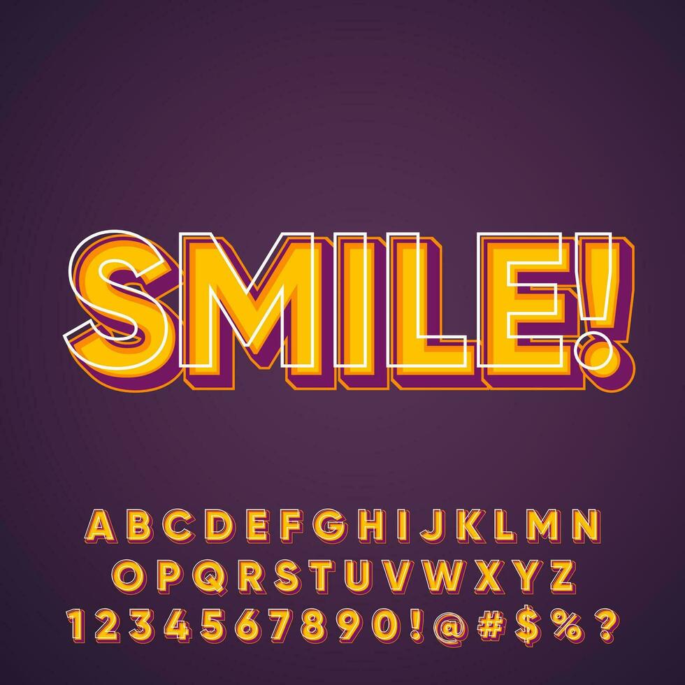 Trendy 3D pop art game text effect vector