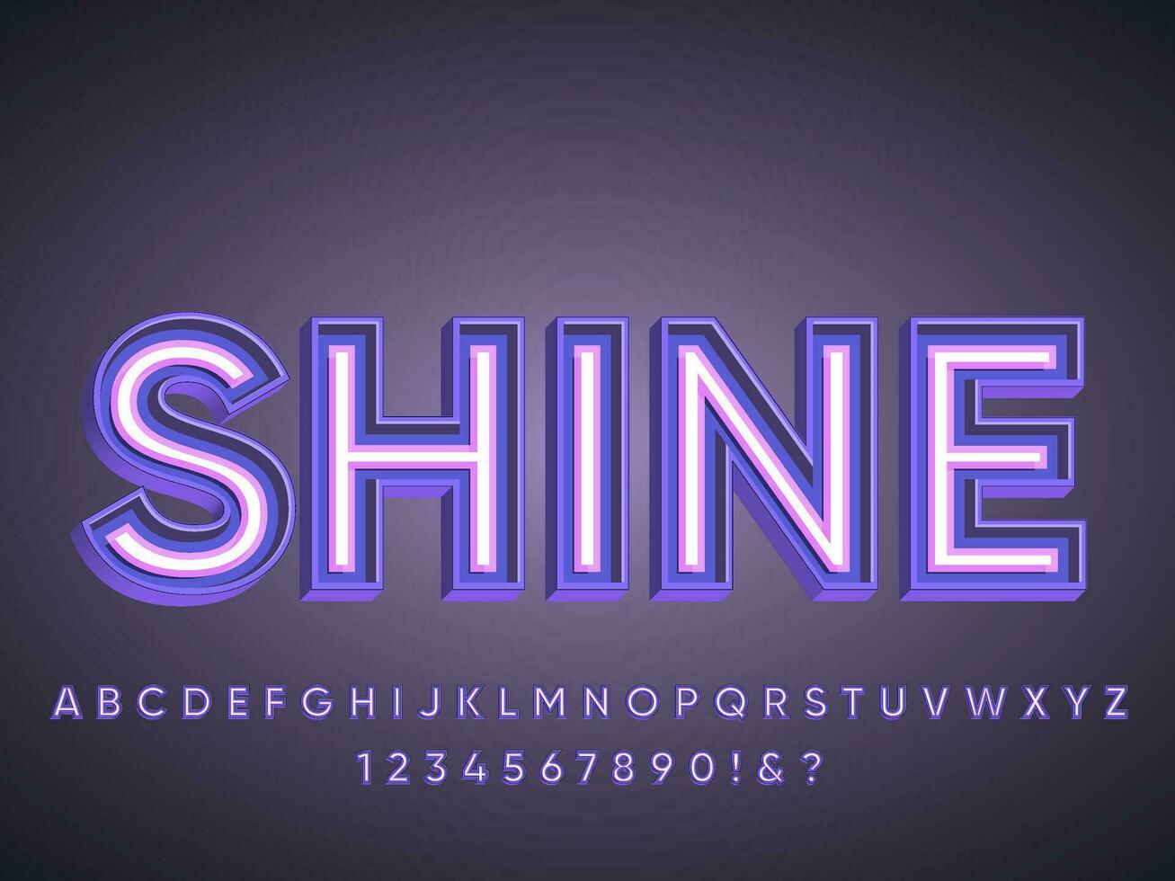 Theater Glowing Neon Sign Text Effect vector