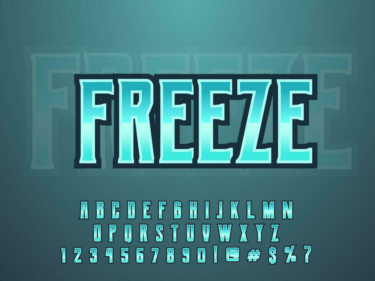 Ice freeze cool modern esport logo text effect vector