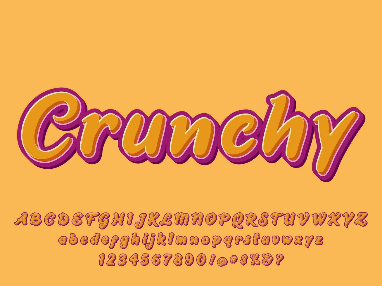 3D cartoon cool trendy text effect vector