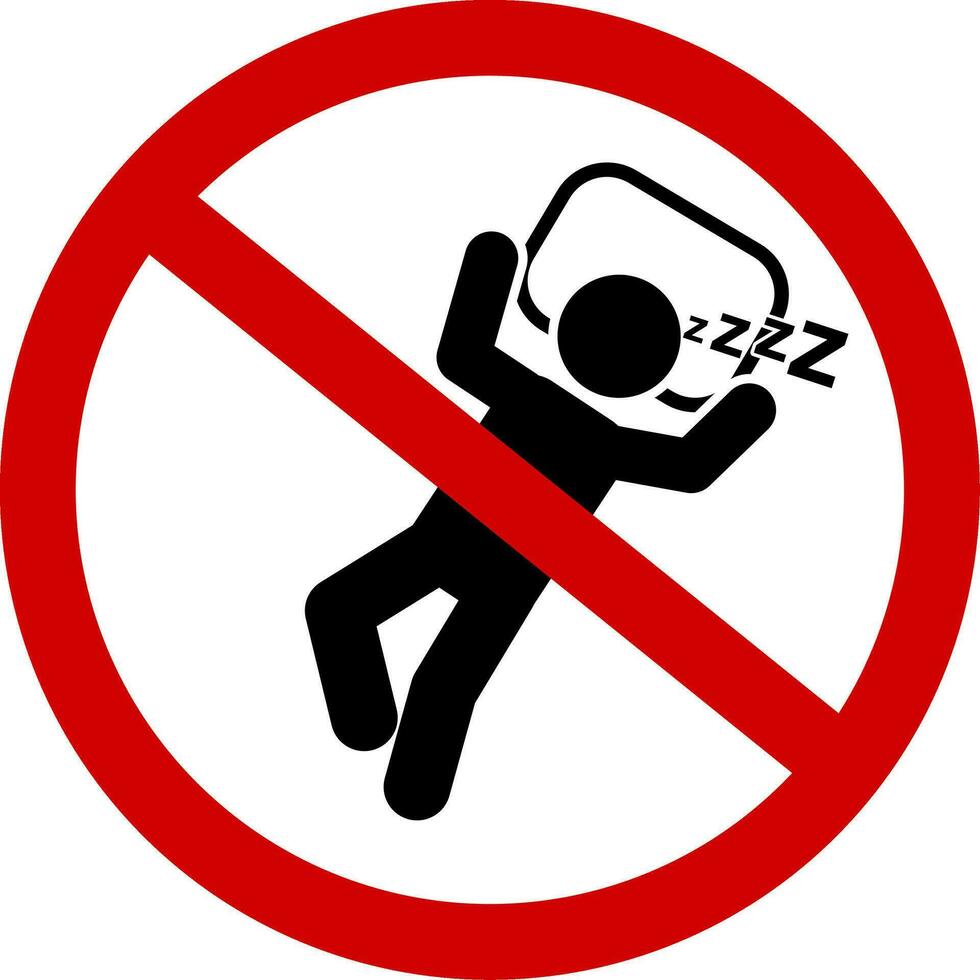 posters, stickers, signs of sleeping people vector