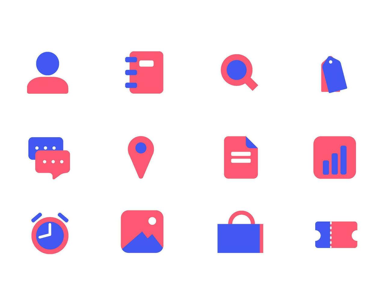 flat icon design for website and mobile application vector