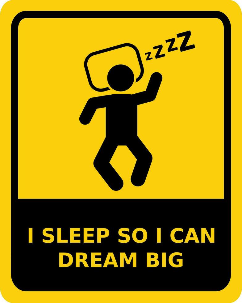 posters, stickers, signs of sleeping people vector
