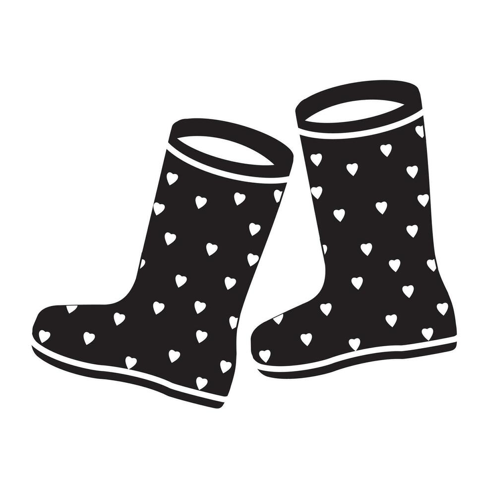 Vector illustration of the rubber boots icon. Creative sign Symbol, logo, vector graphics.