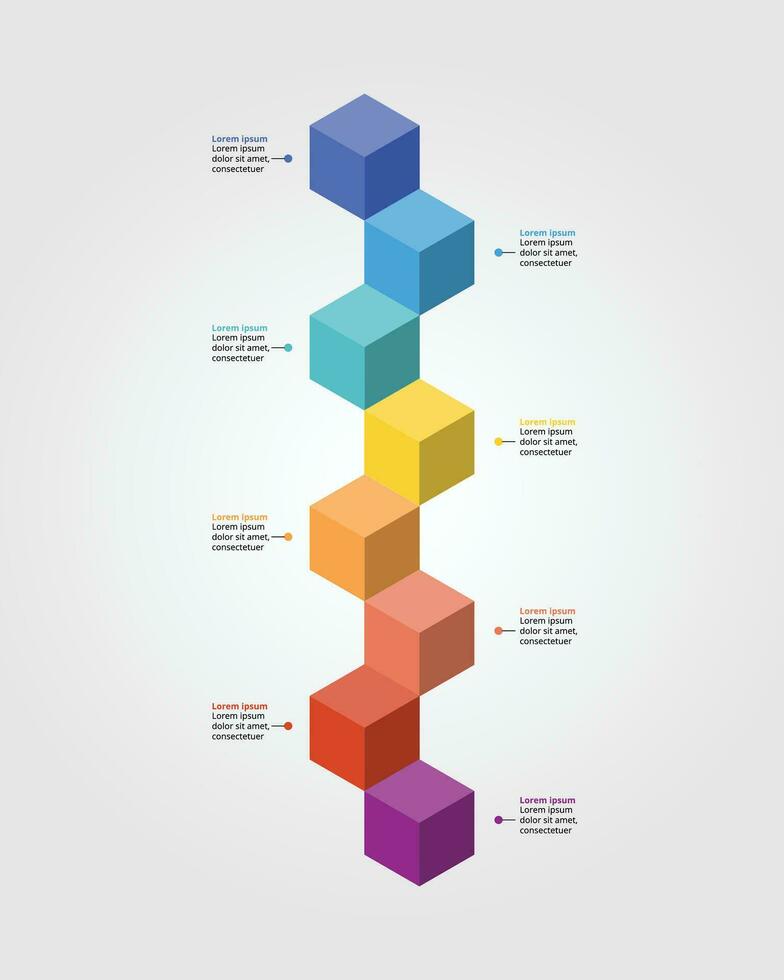 plantilla de gráfico de pasos de línea de tiempo para infografía para presentación de 8 elementos vector