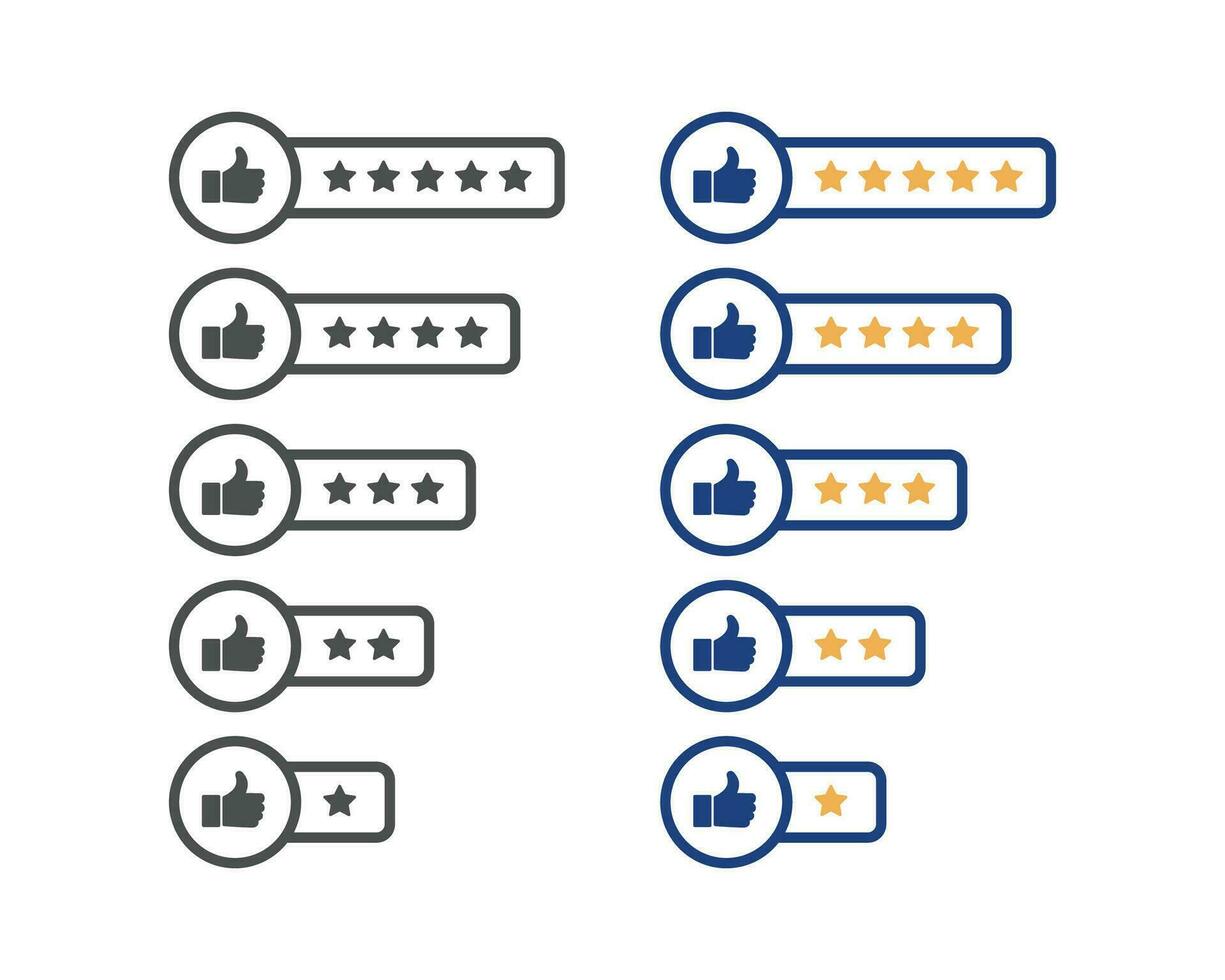 cliente revisión clasificación con 5 5 estrellas. realimentación con satisfacción clasificación. vector