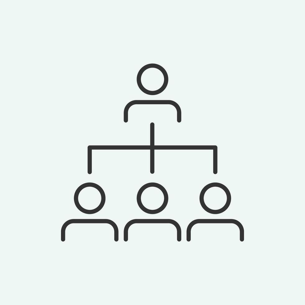 Organisation vector icon. Management line icon.