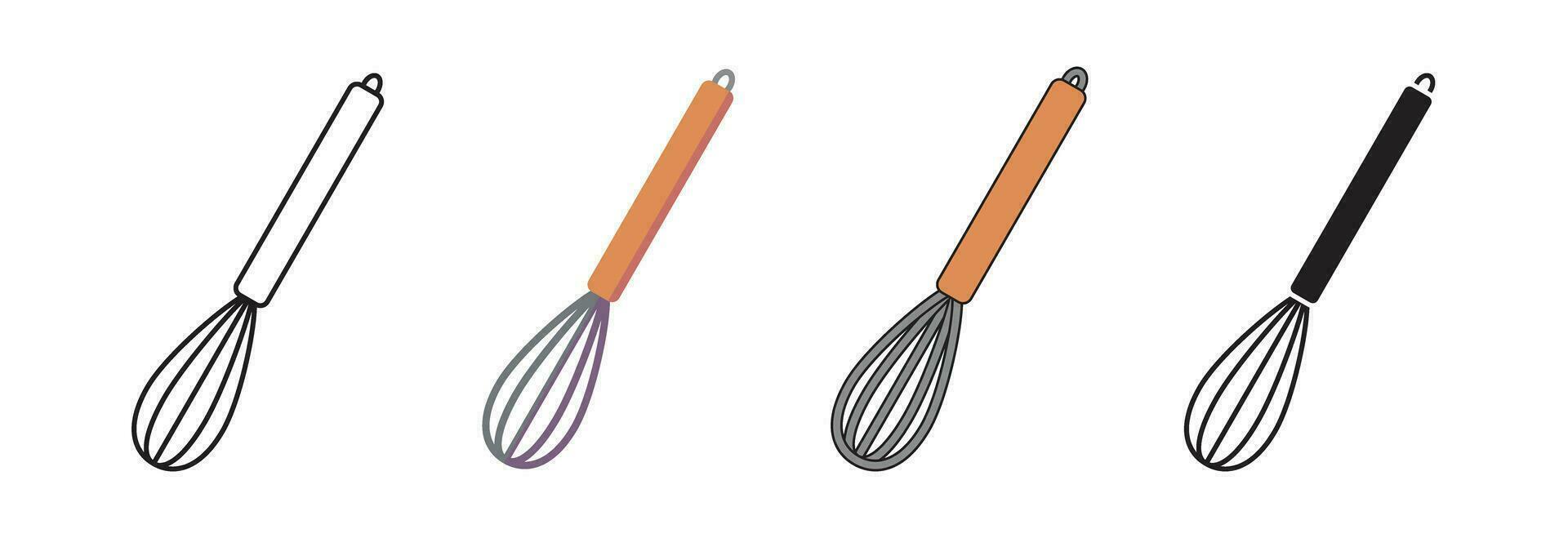 wisk icon flat design thick outline vector