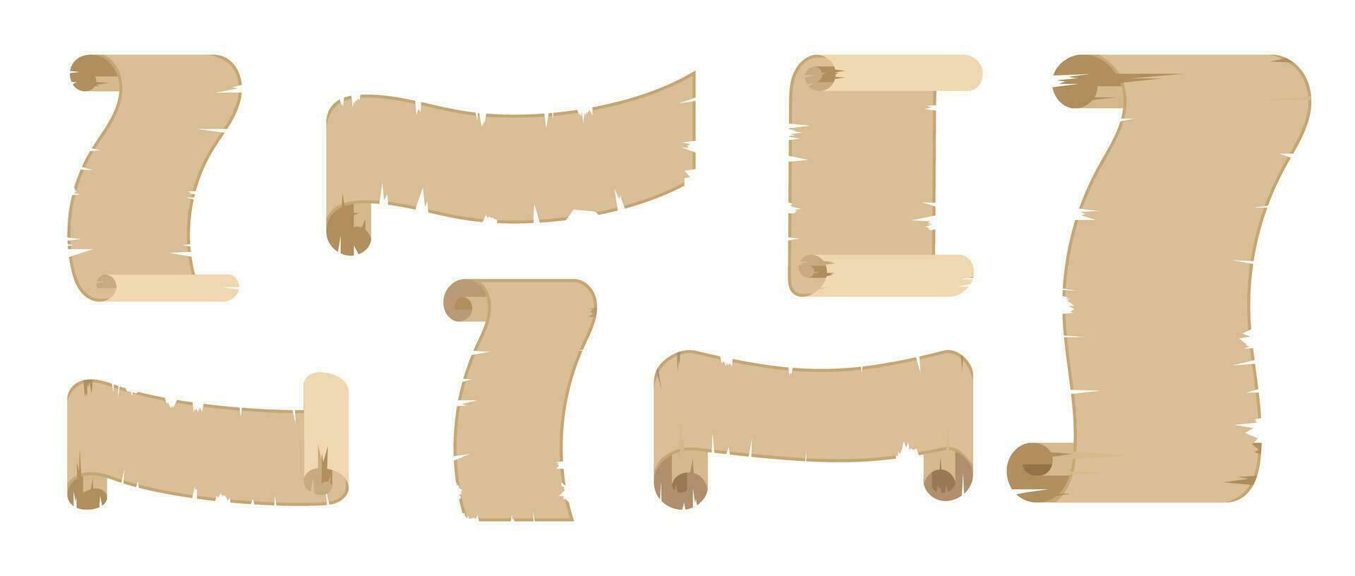 scroll paper sheet old perchament banner vector