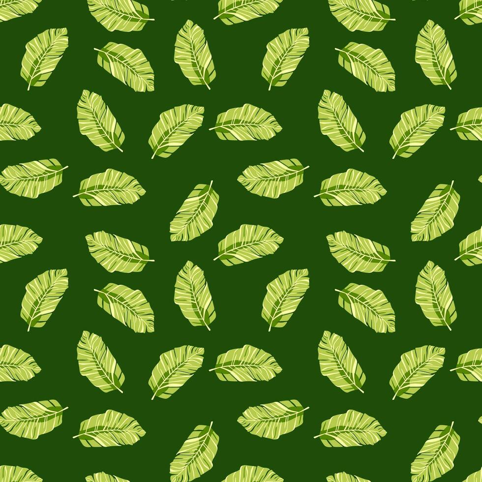 Abstract exotic plant seamless pattern. Botanical leaves wallpaper. Tropical pattern backdrop with palm leaf and floral motifs. vector
